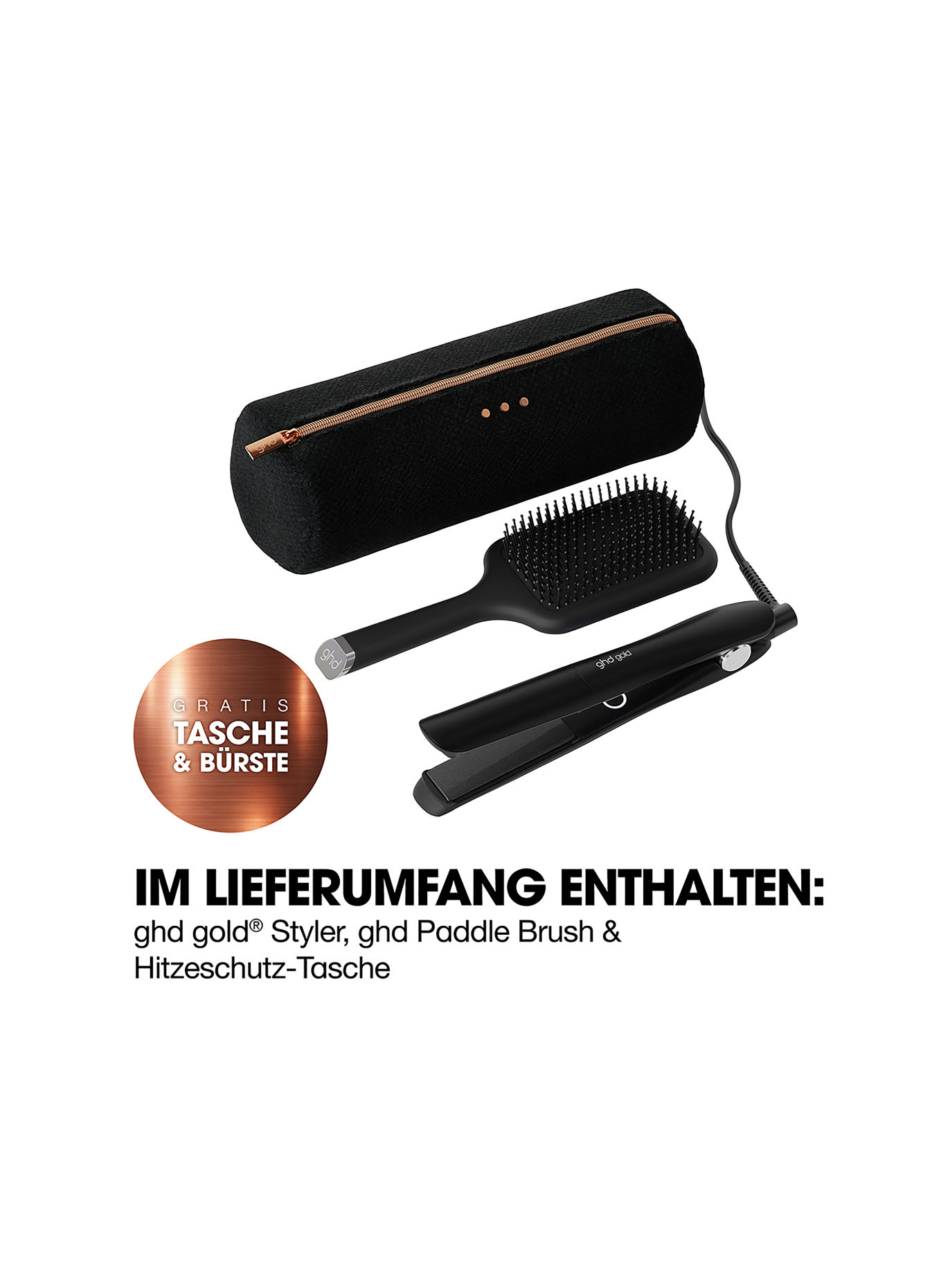 ghd GOLD GESCHENKSET: ZWART