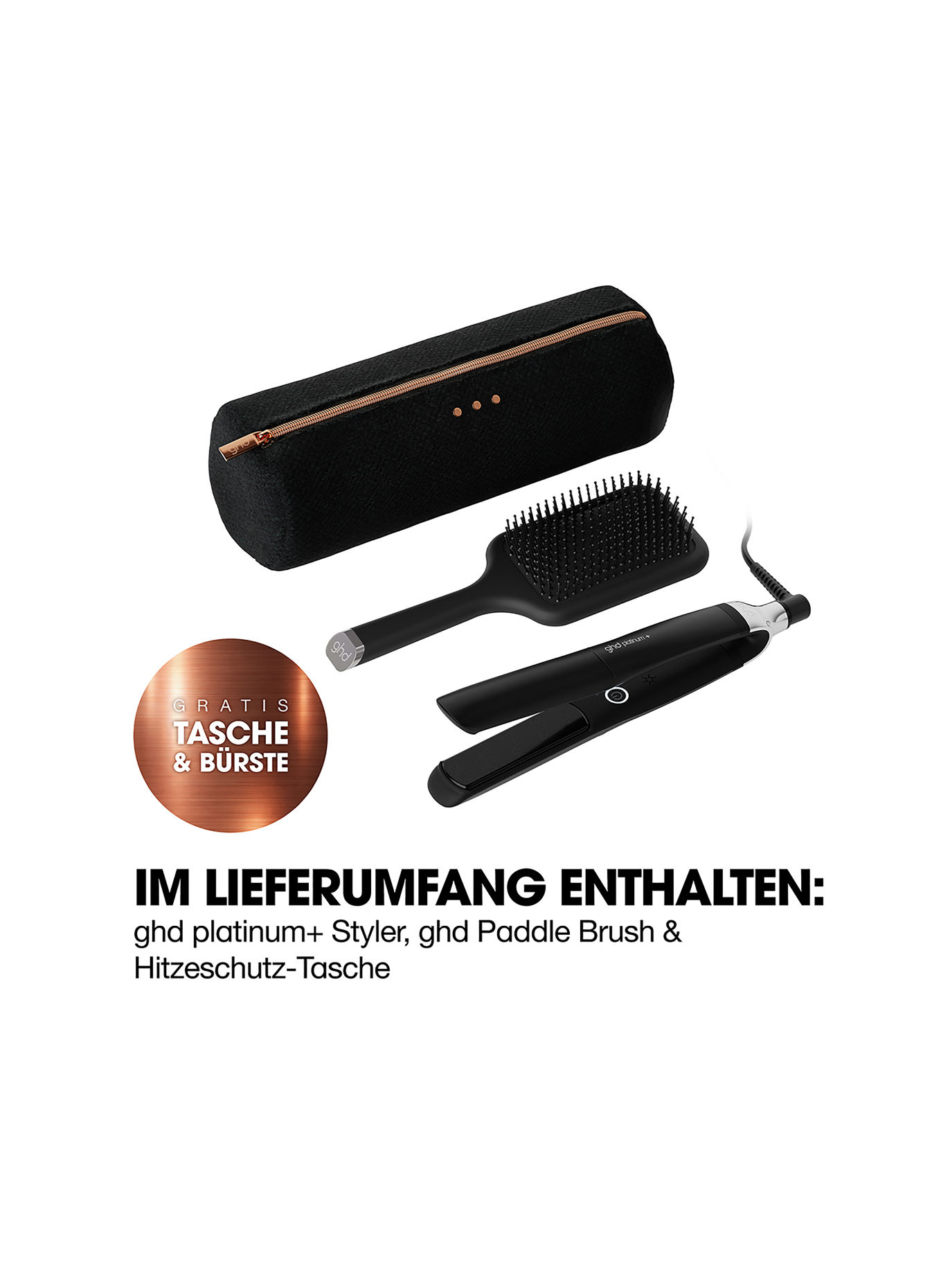 ghd PLATINUM+ GESCHENKSET: SCHWARZ