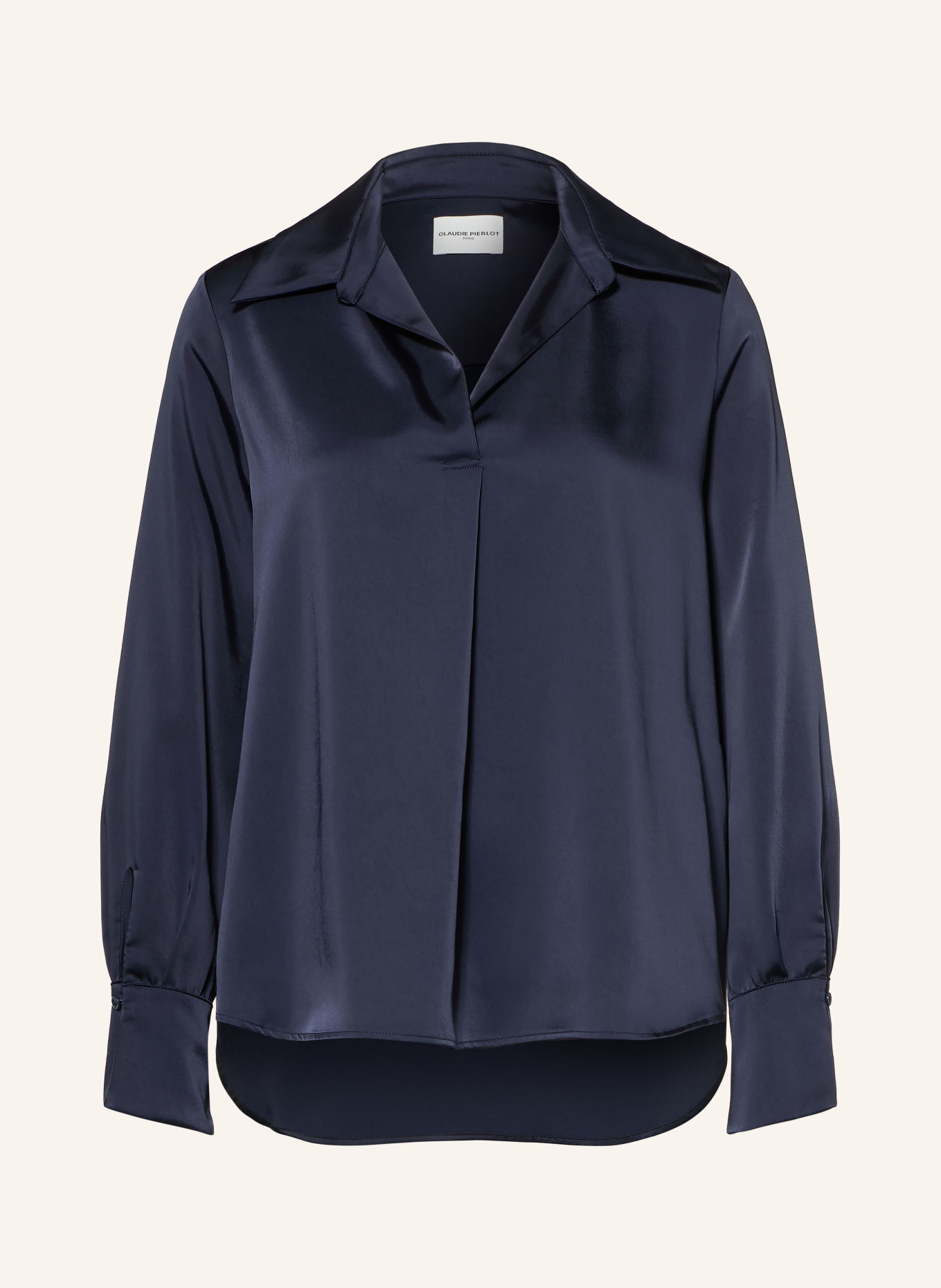 CLAUDIE PIERLOT Blusenshirt aus Satin: DUNKELBLAU