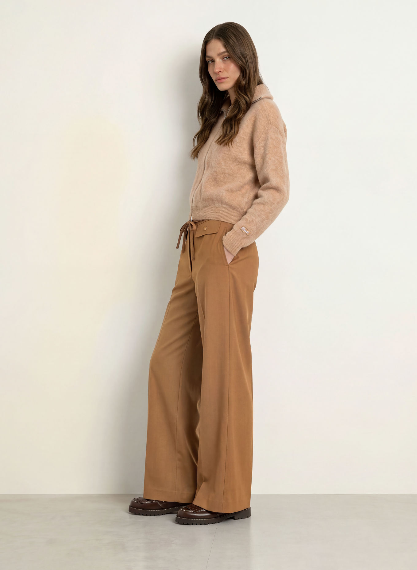 CLAUDIE PIERLOT Marlenehose: CAMEL