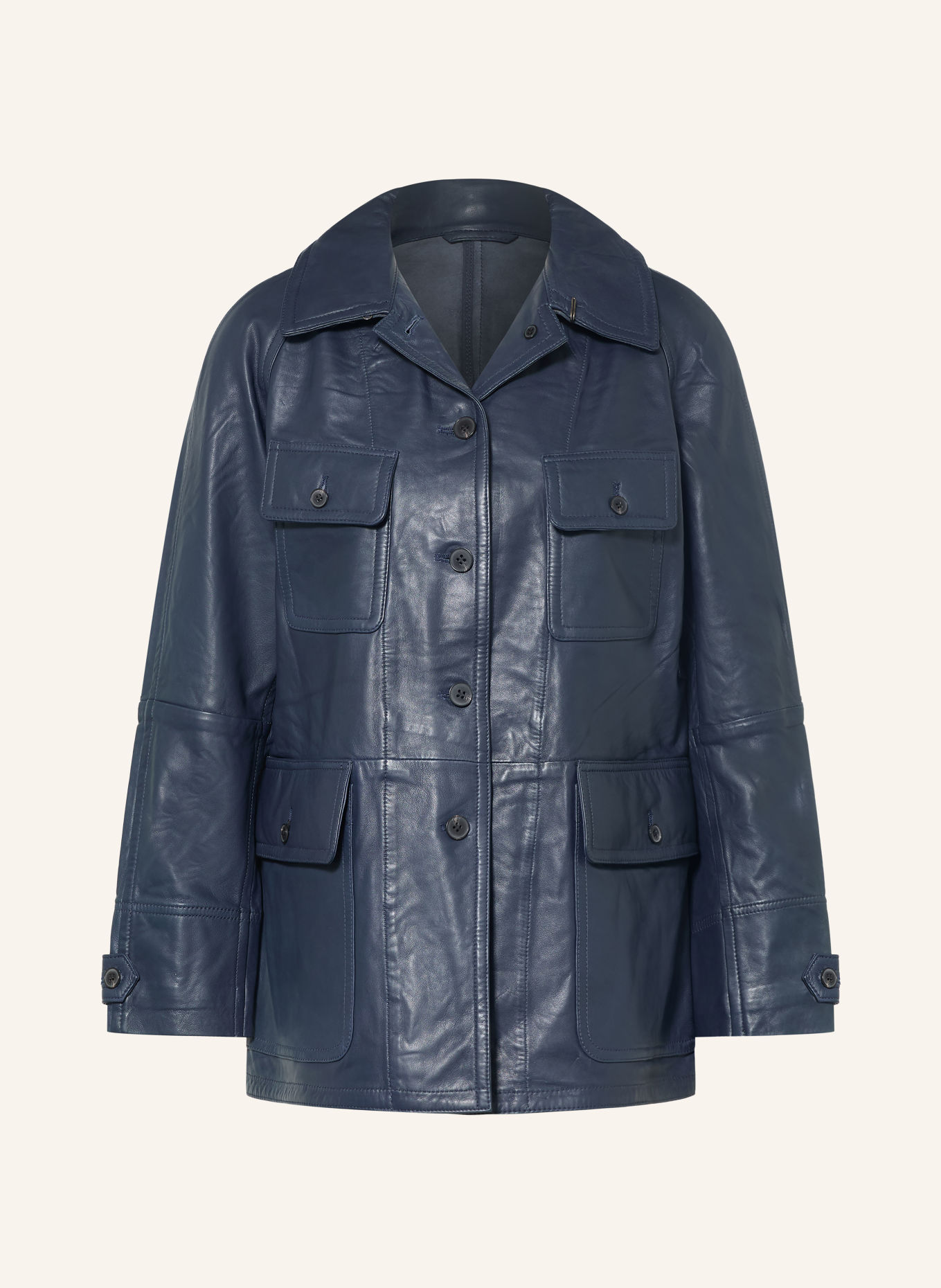 ALLSAINTS Lederjacke ROIYA: DUNKELBLAU
