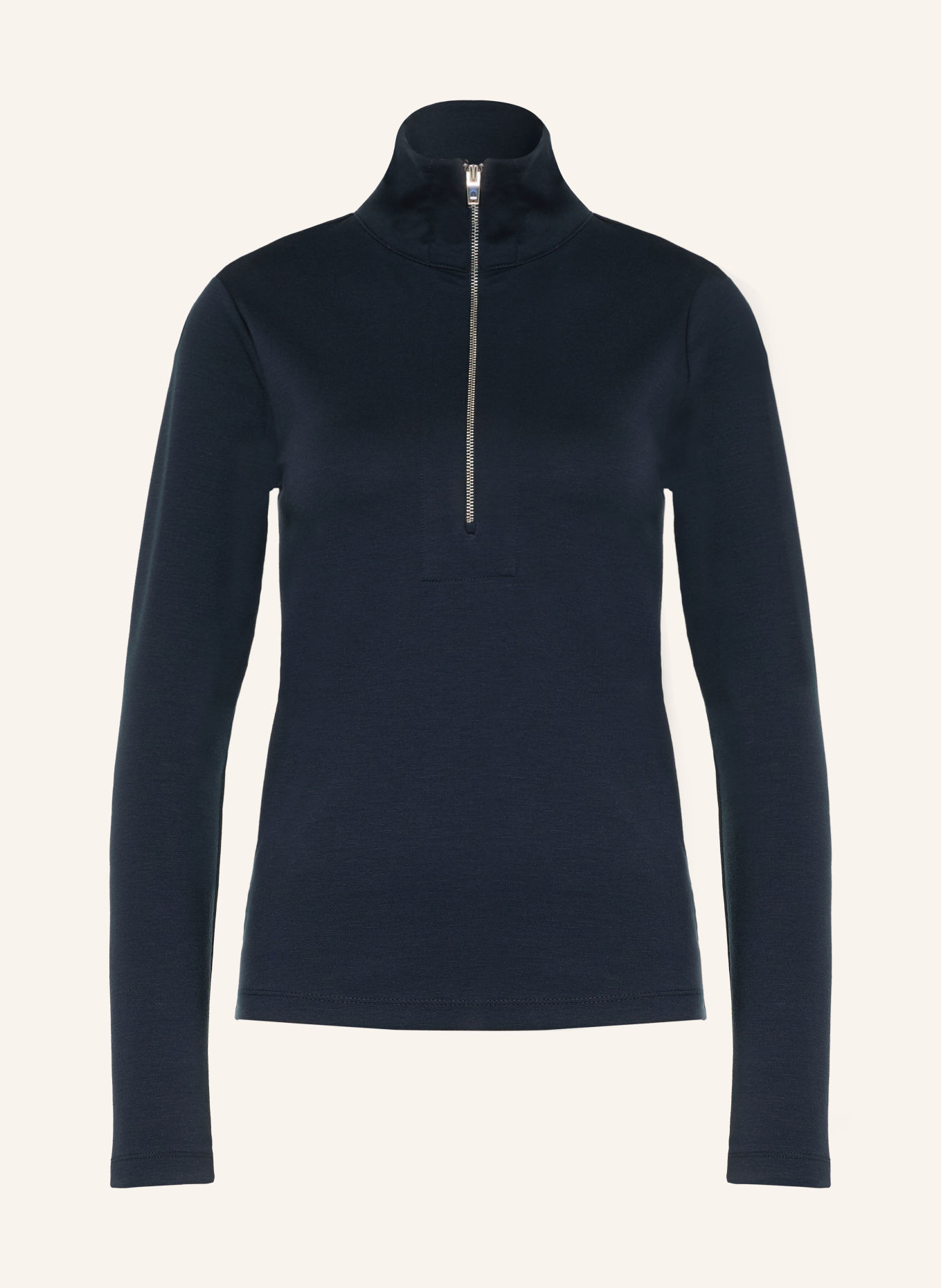 REISS Pull col zippé en jersey ELLIE: BLEU FONCÉ