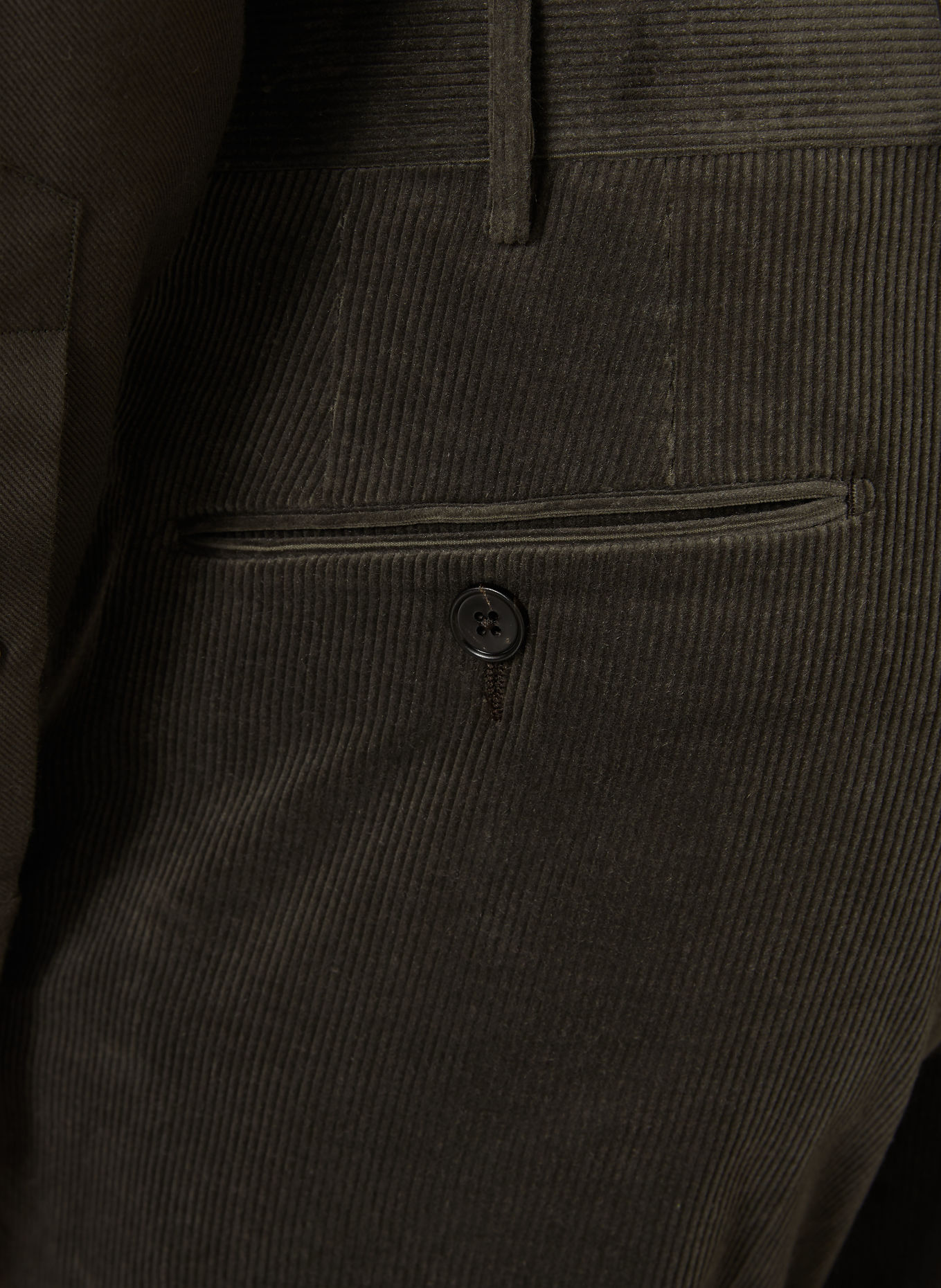 ZEGNA Pantalon en velours côtelé, coupe régulière: GROEN