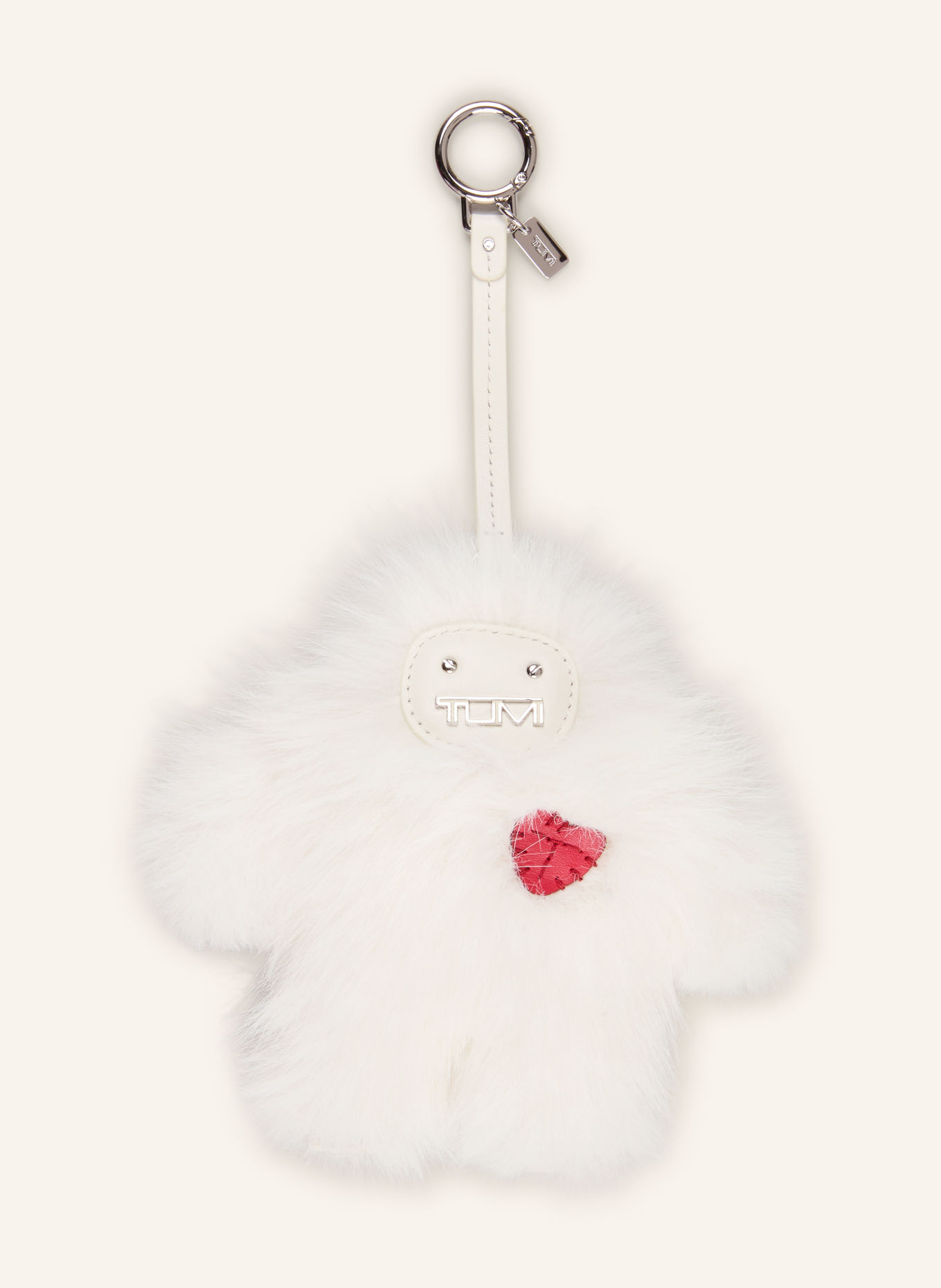 TUMI SNOW MONSTER Bag charm: WHITE / SILVER