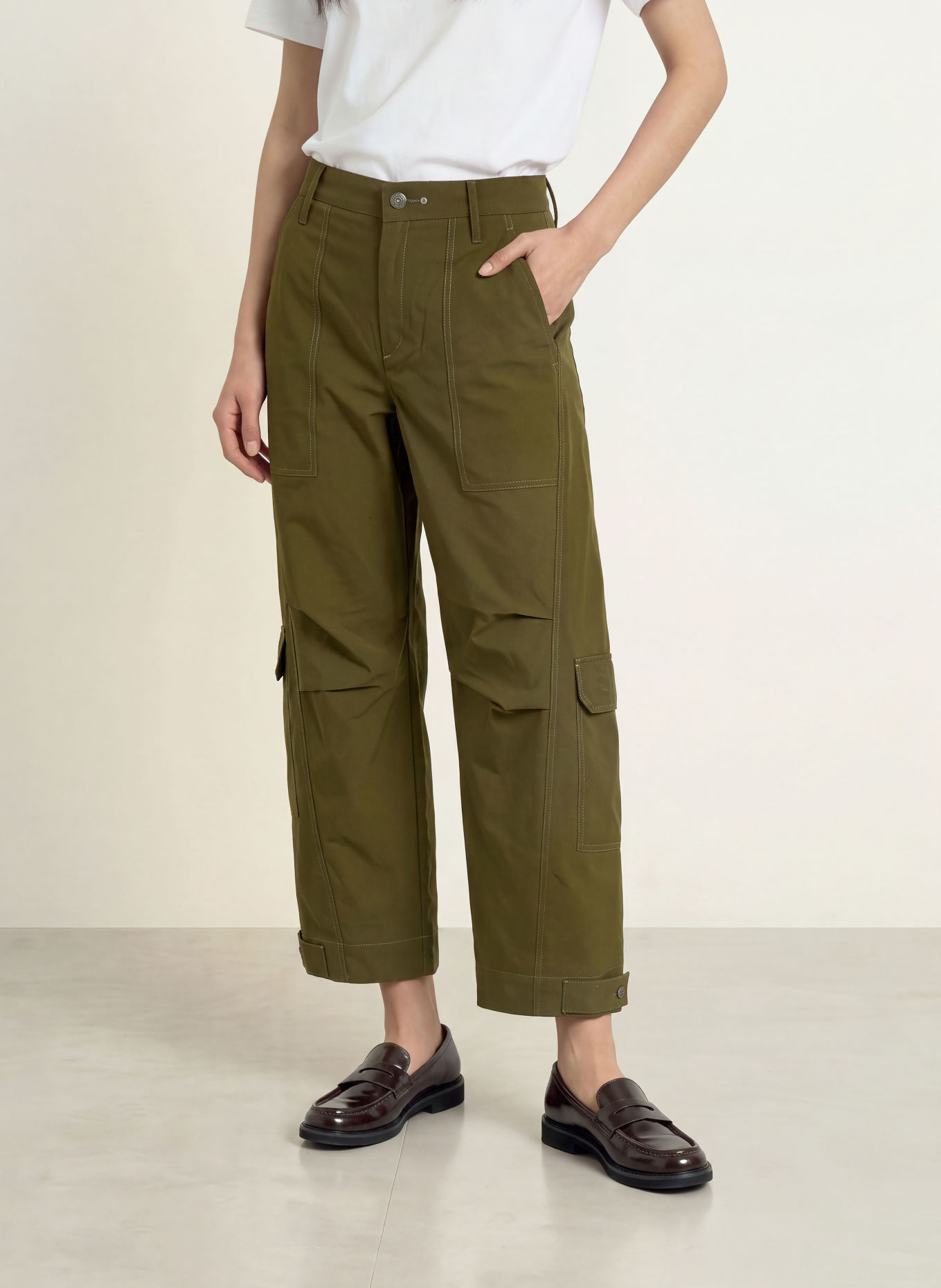 MAC DAYDREAM 7/8-Cargohose KUMAMOTO: OLIV