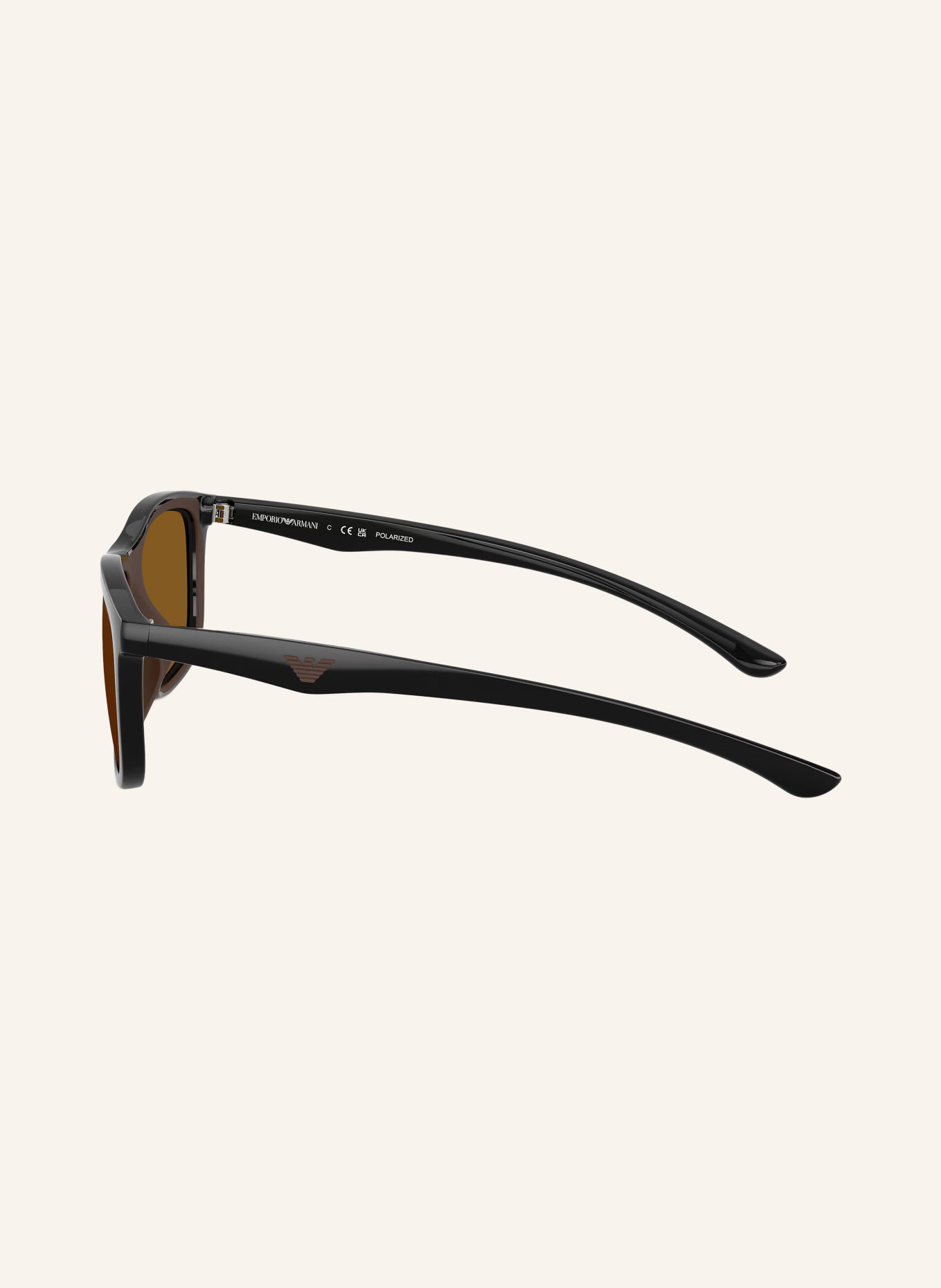 EMPORIO ARMANI Lunettes de soleil EA4277U: NOIR/ MARRON FONCÉ POLARISÉ