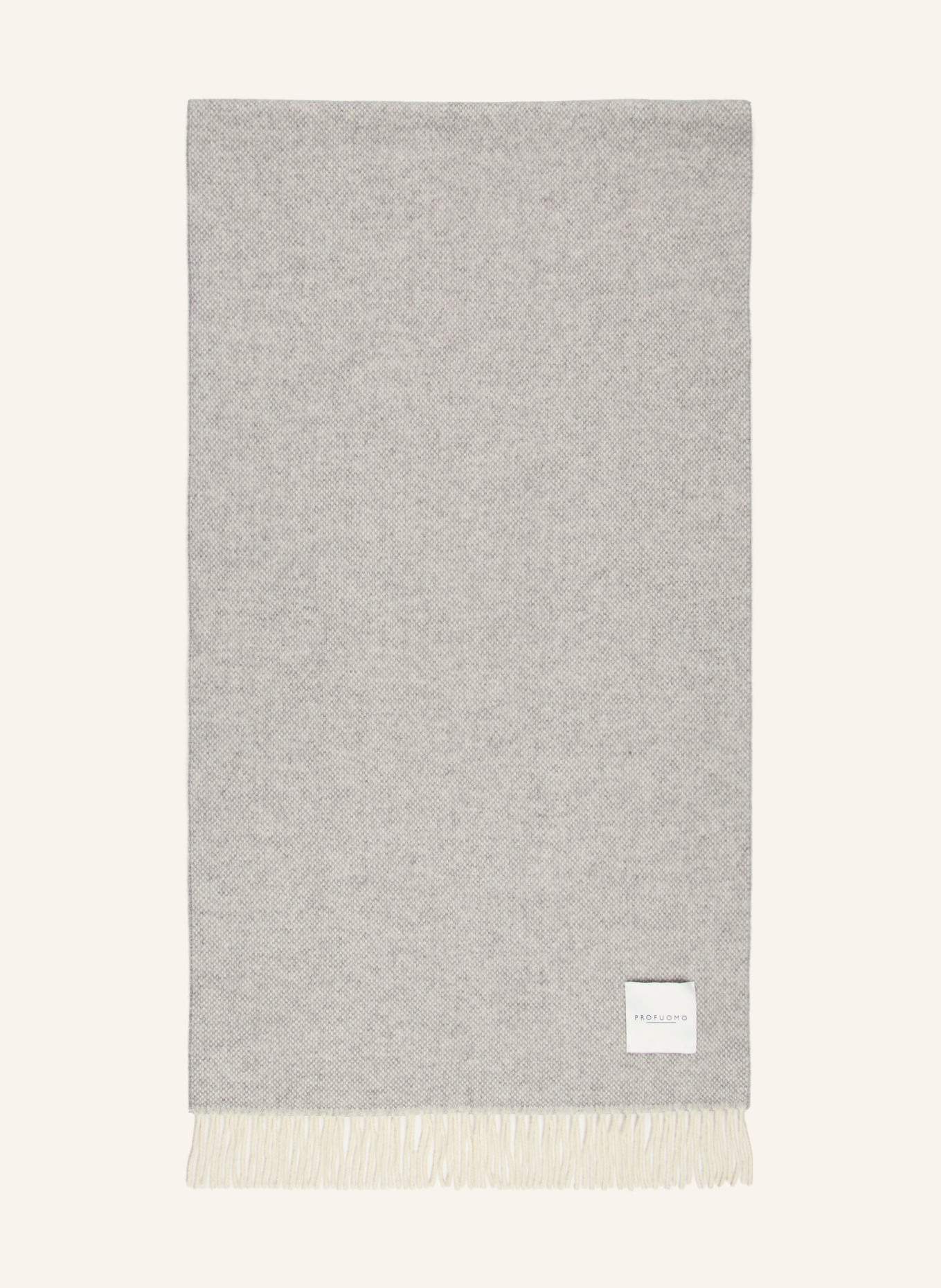 PROFUOMO Schal: GRAU / CREME / HELLGRAU