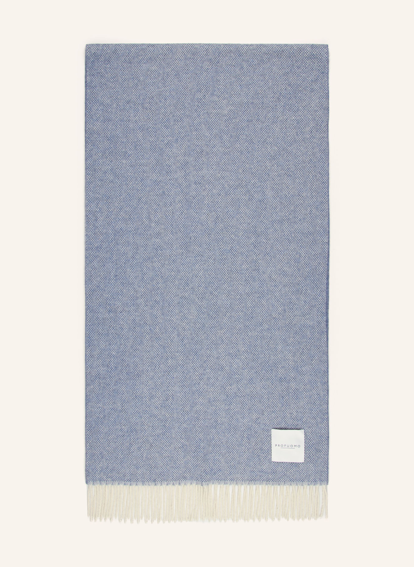 PROFUOMO Schal: BLAUGRAU / CREME / HELLGRAU