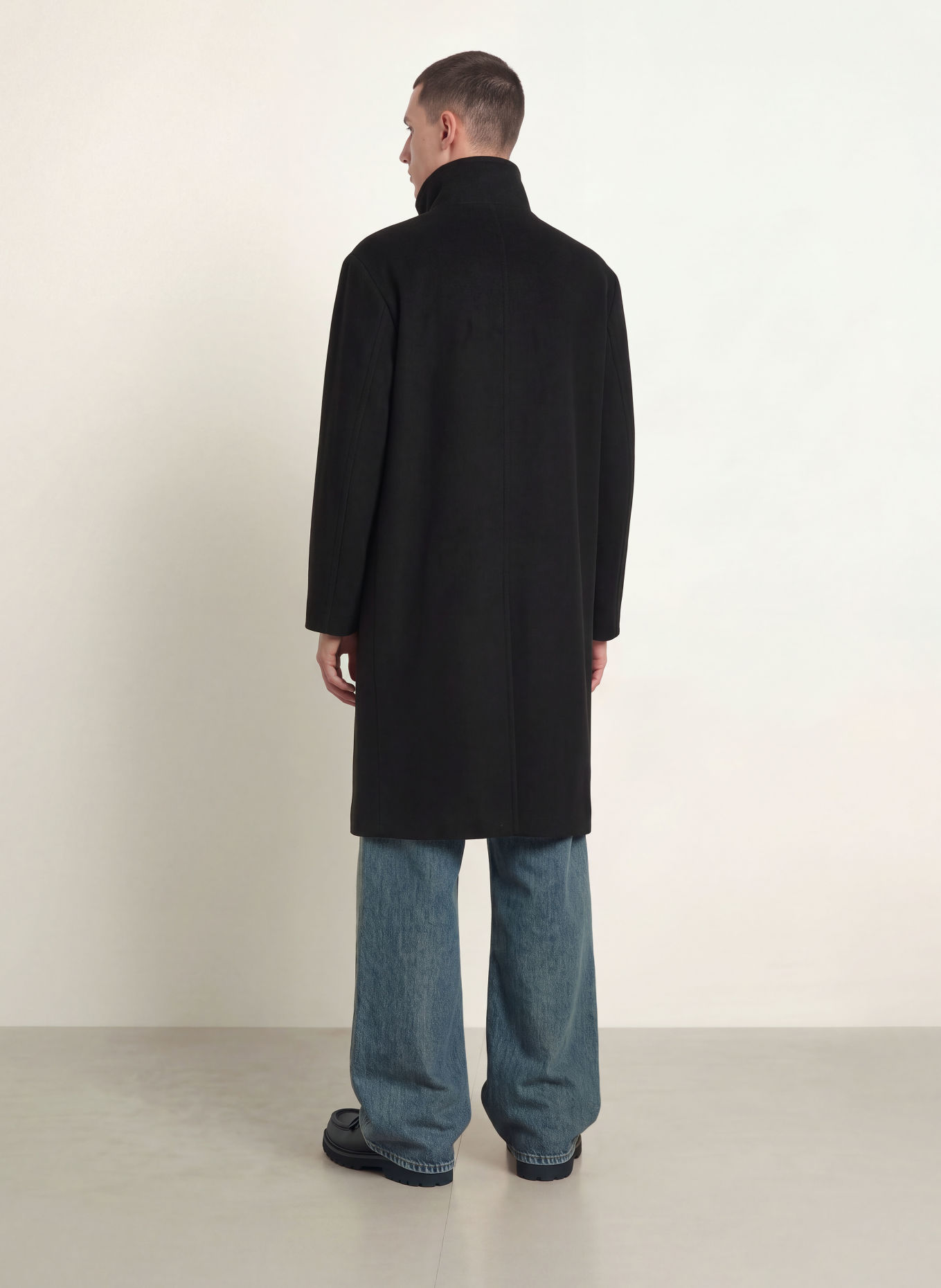 SANDRO Wollmantel: SCHWARZ