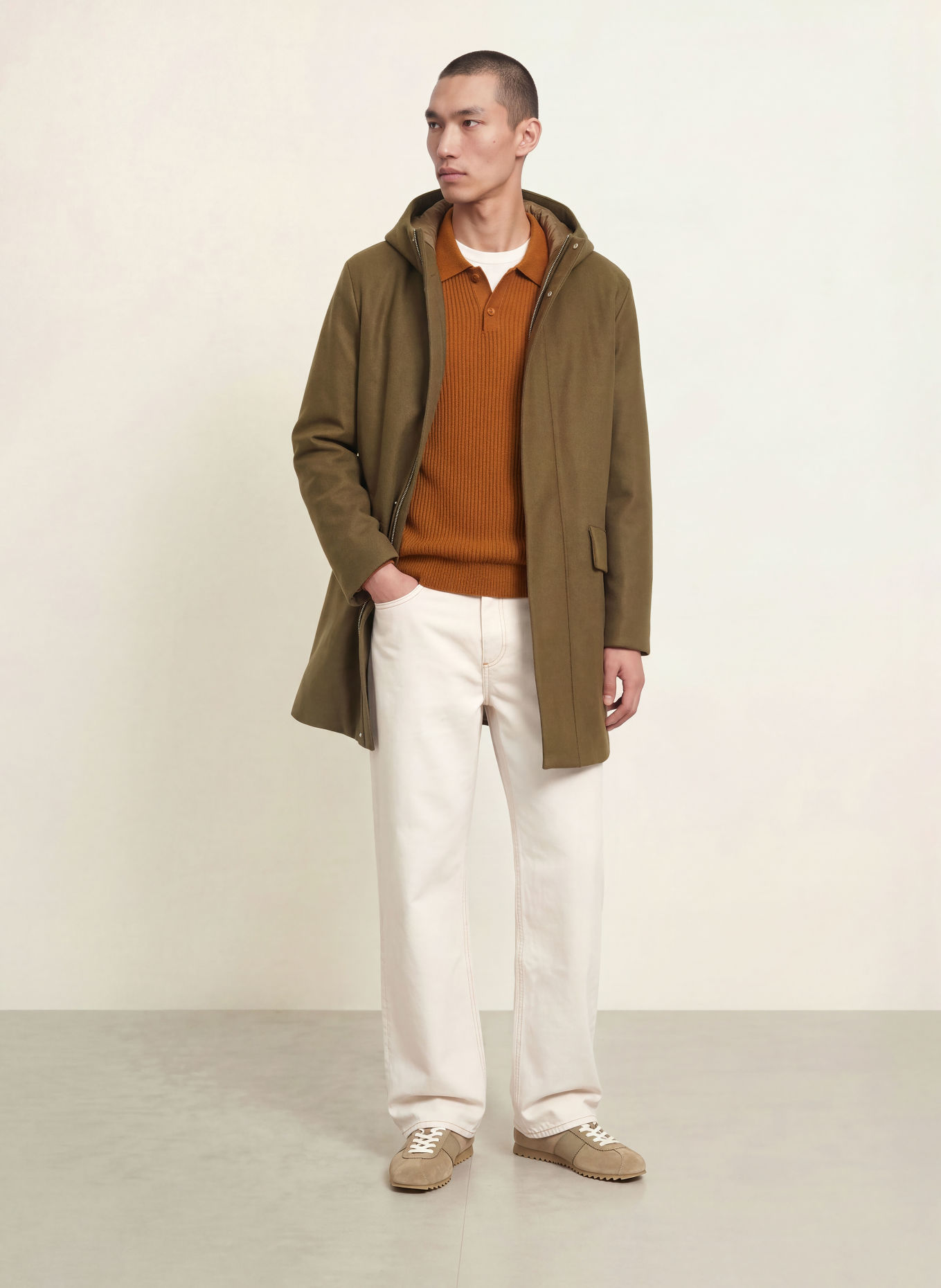 SANDRO Wollmantel: KHAKI