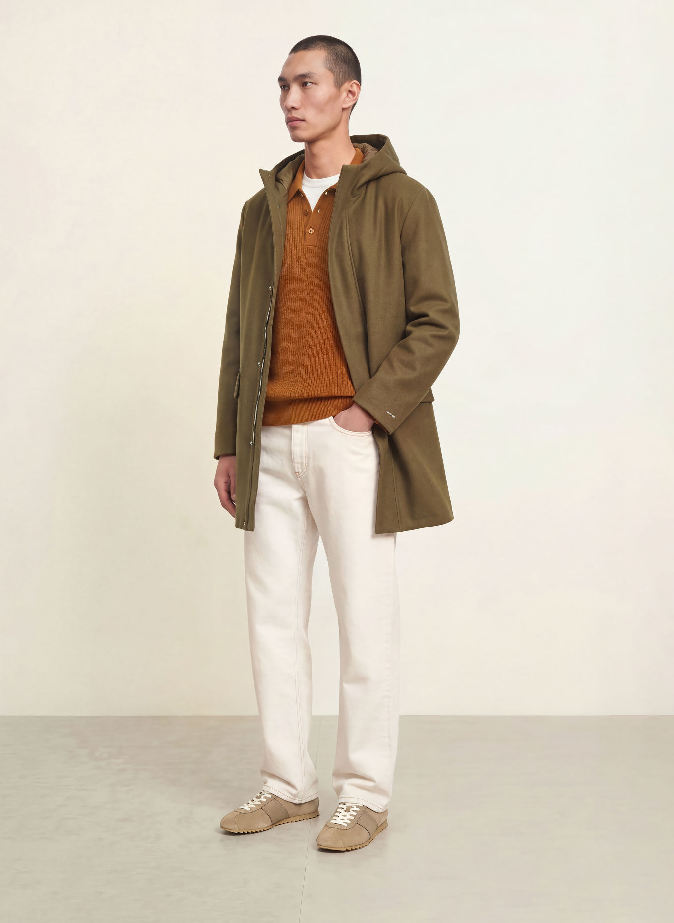 SANDRO Wollmantel: KHAKI
