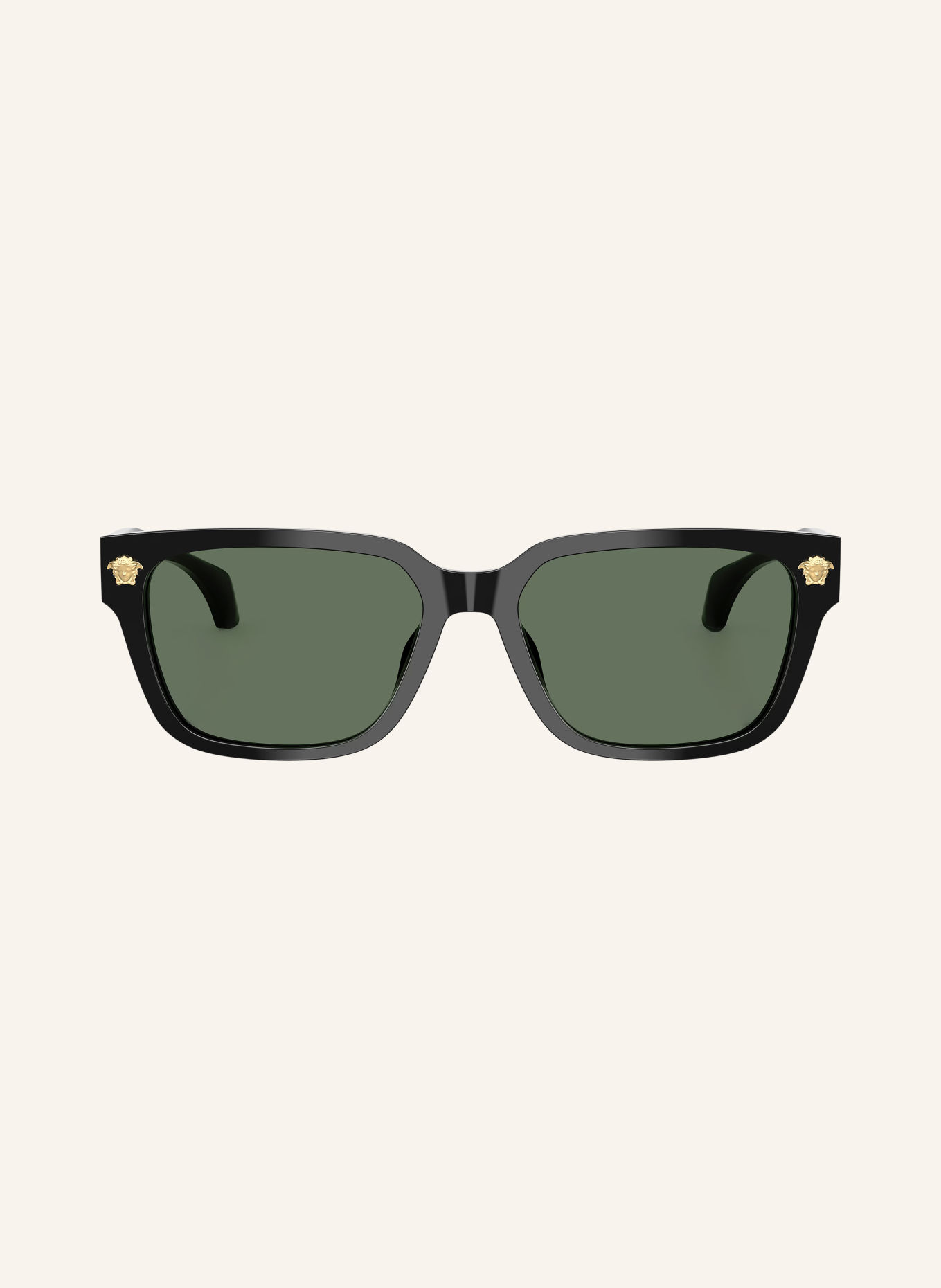 VERSACE Okulary przeciwsłoneczne VE4513D: CZARNY/ CIEMNOZIELONY