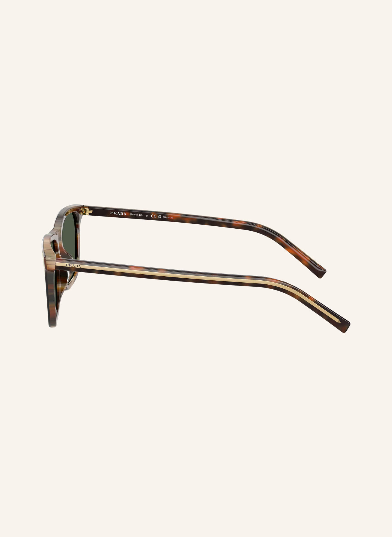PRADA Okulary przeciwsłoneczne PR D19S: HAVANA/ CIEMNOZIELONE POLARYZACYJNE