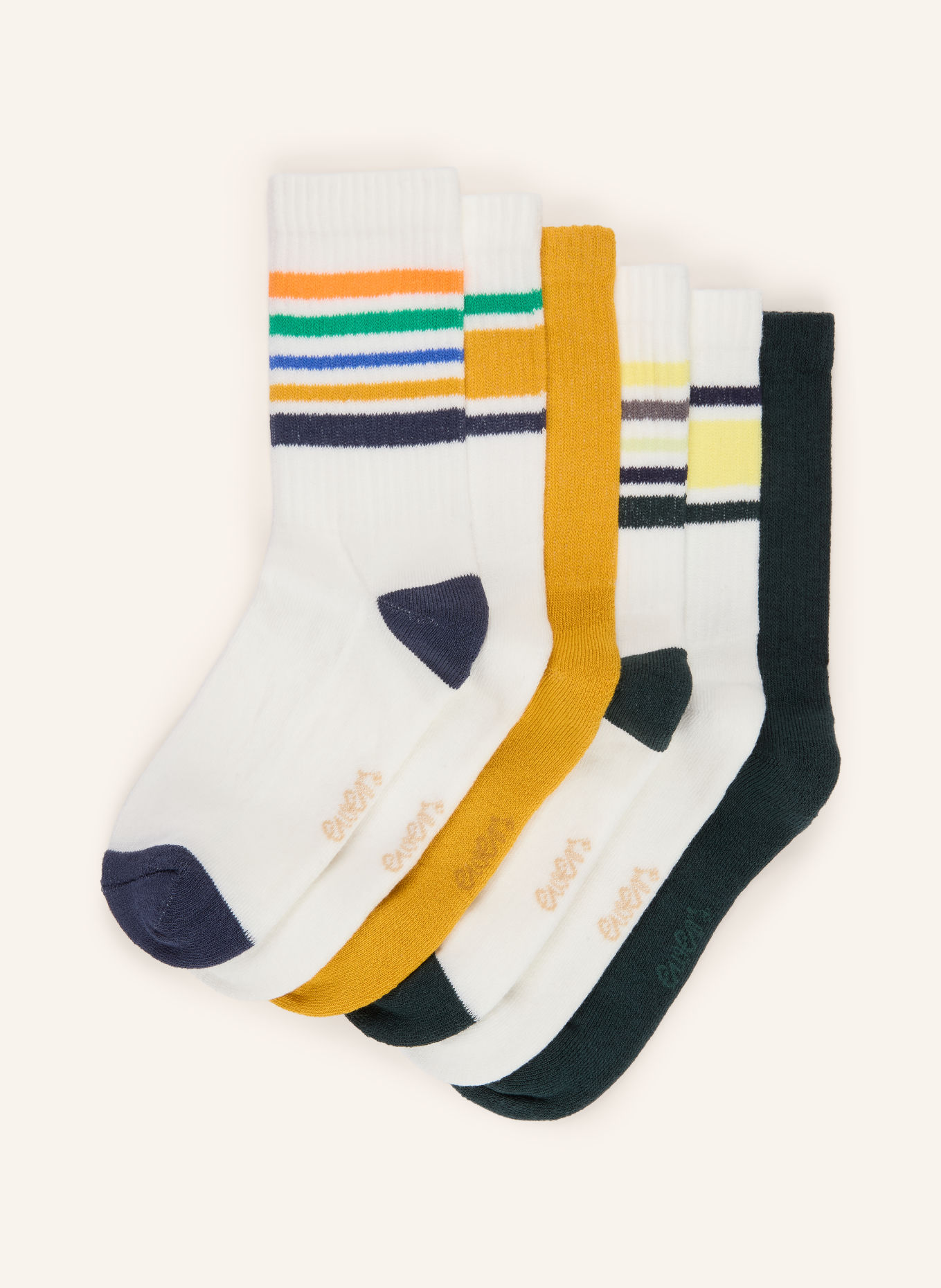ewers COLLECTION 6er-Pack Socken: WEISS / HELLGELB / DUNKELGRÜN