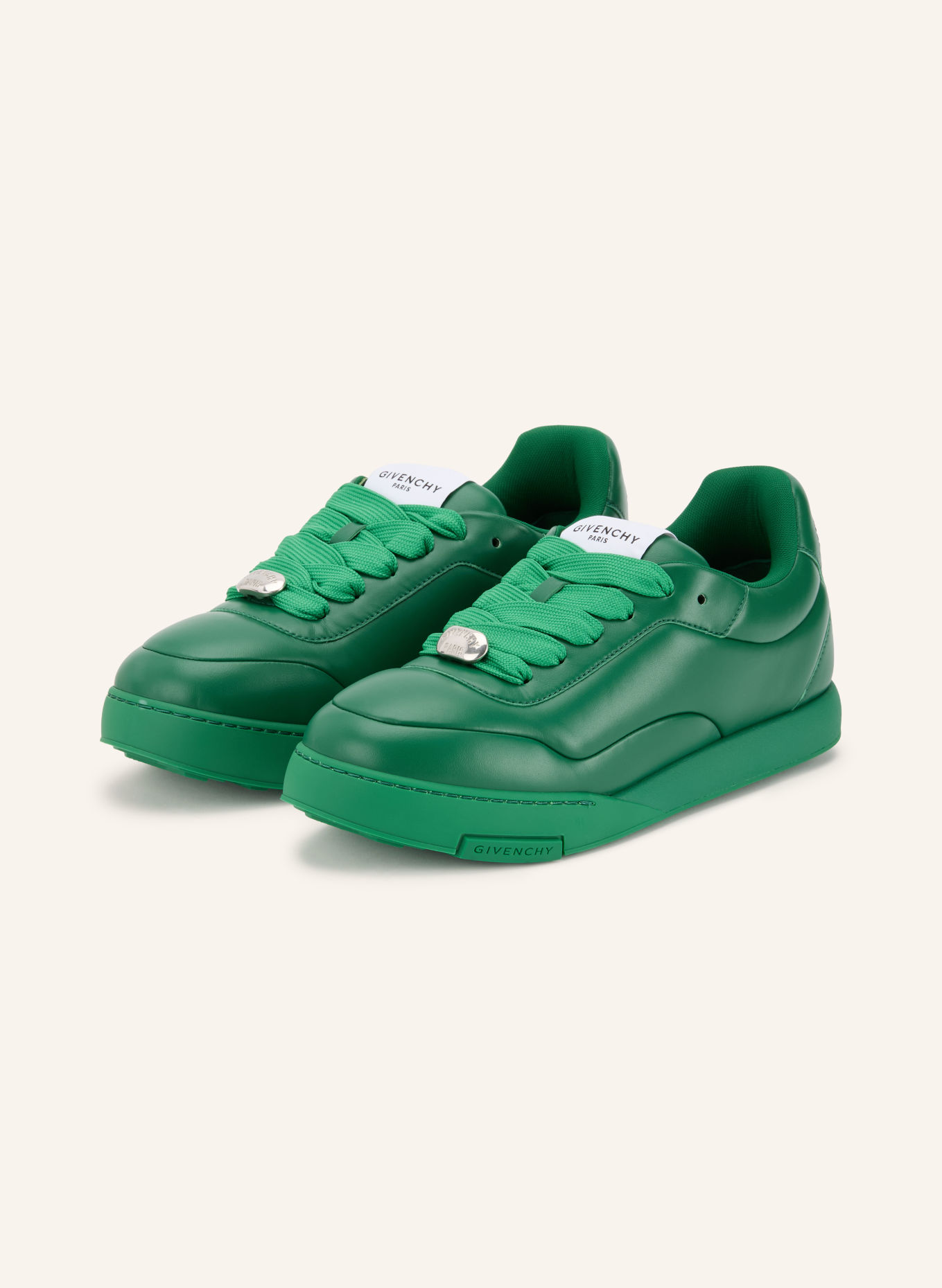 GIVENCHY PUFFY YARD Sneakers: GREEN / CREAM