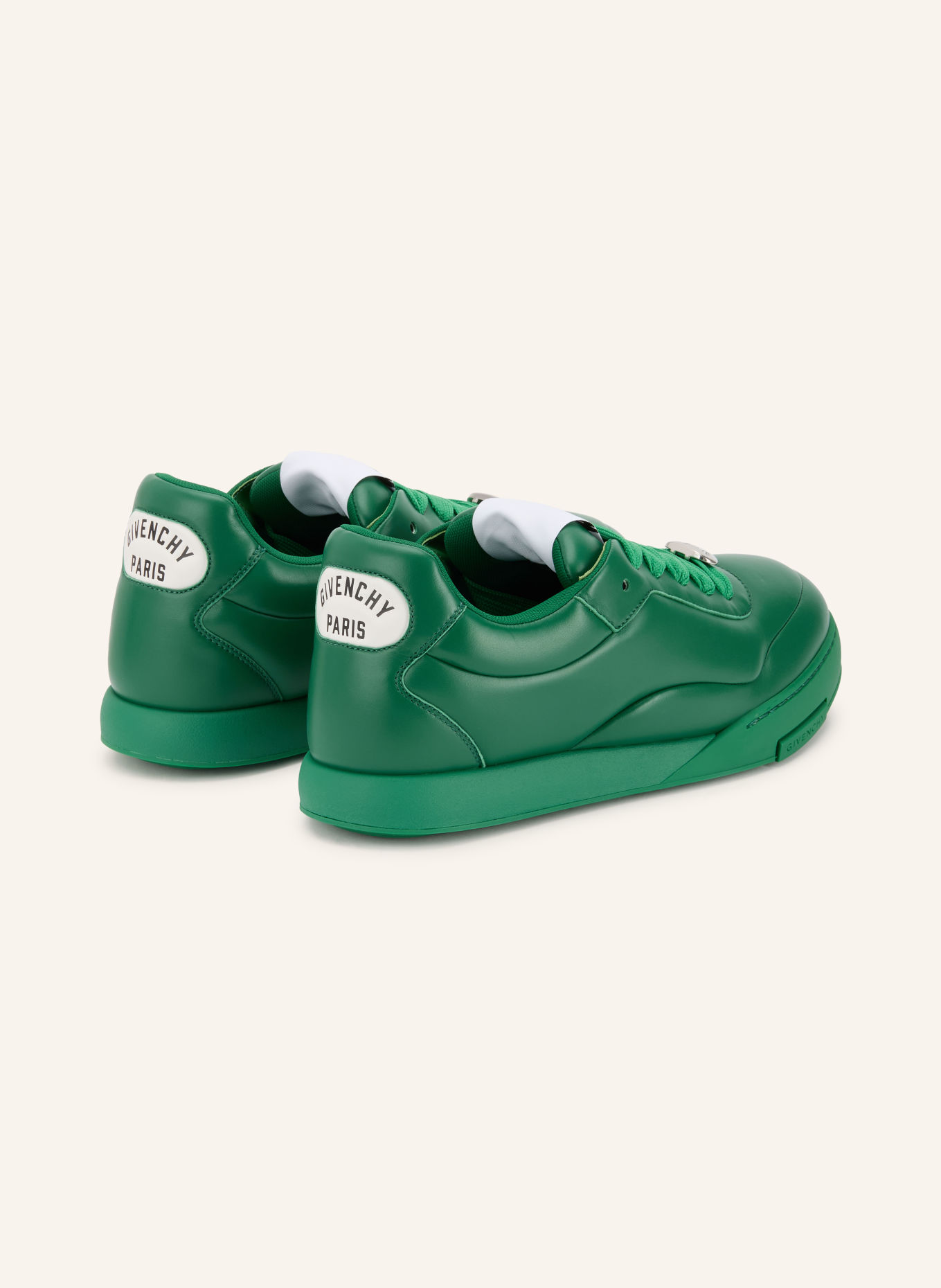GIVENCHY PUFFY YARD Sneakers: GREEN / CREAM