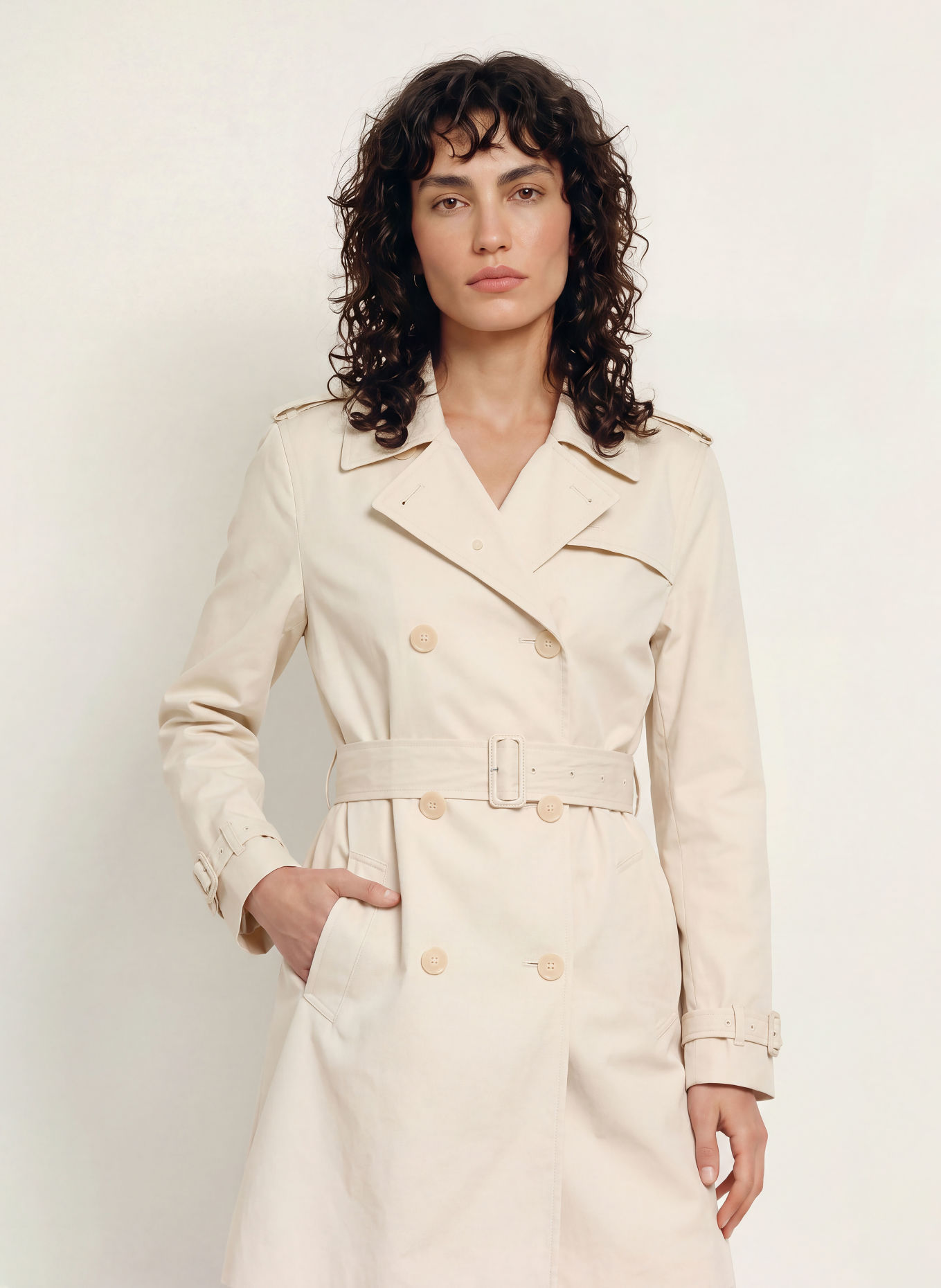 ALLSAINTS LEONARD Trench coat: CREAM