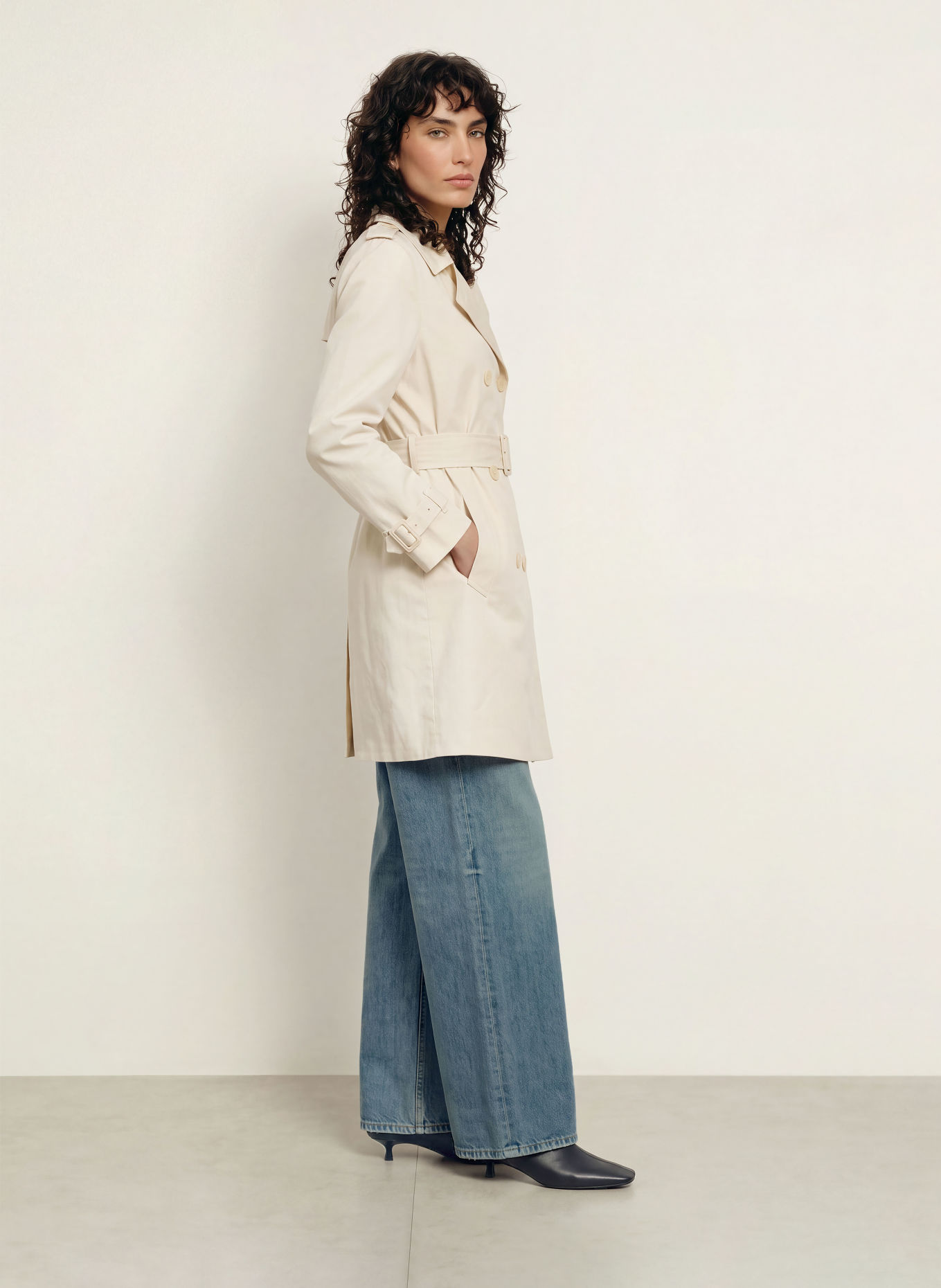 ALLSAINTS LEONARD Trench coat: CREAM