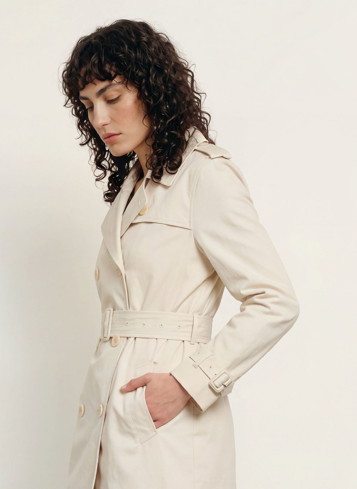 ALLSAINTS LEONARD Trench coat: CREAM