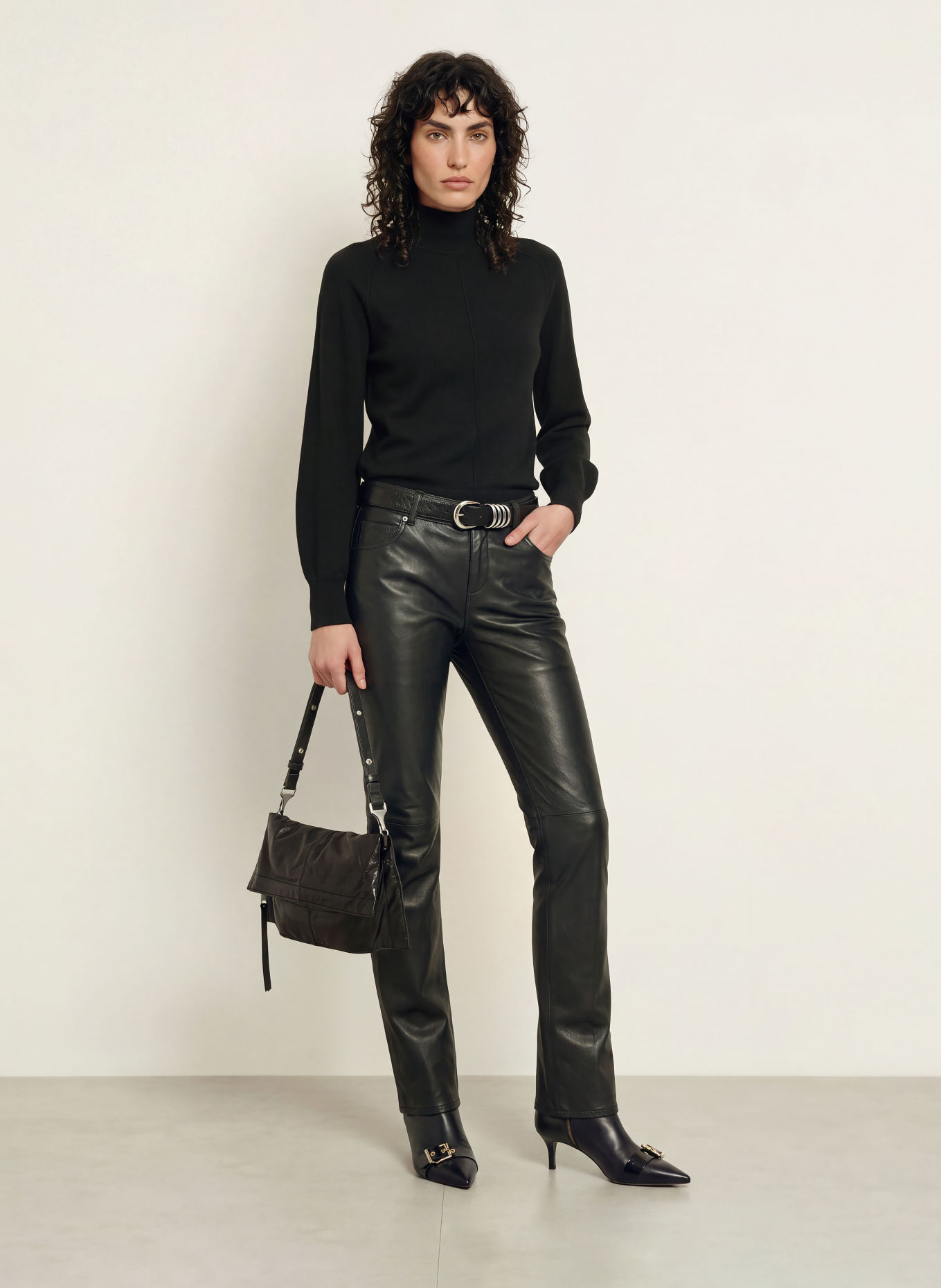 ALLSAINTS FEDI-trui met kasjmier: ZWART