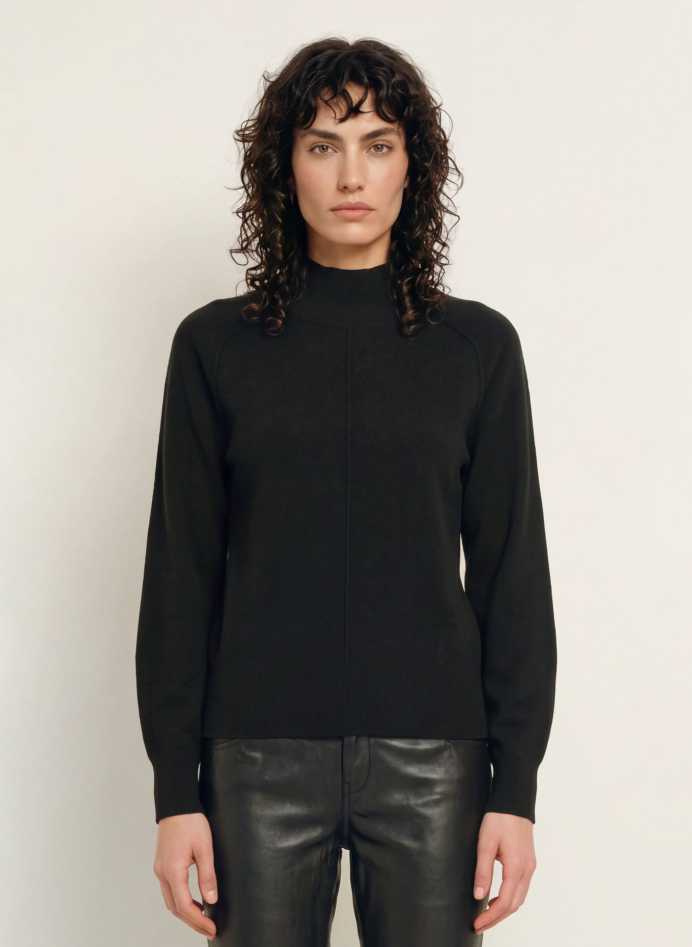 ALLSAINTS FEDI-trui met kasjmier: ZWART