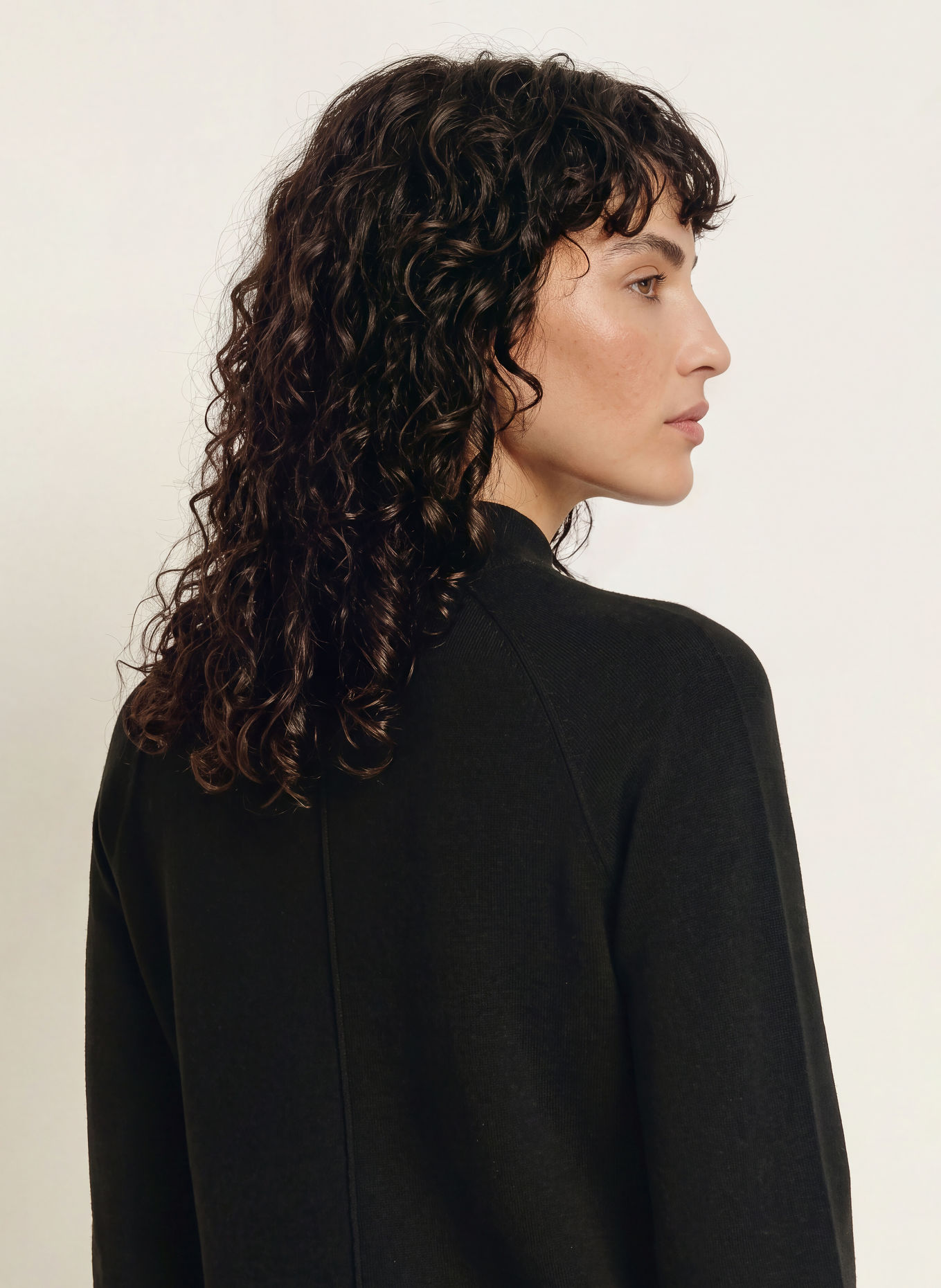ALLSAINTS FEDI-trui met kasjmier: ZWART