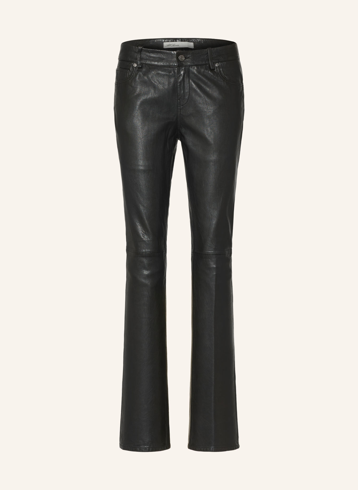 ALLSAINTS Lederhose RIELLA: SCHWARZ