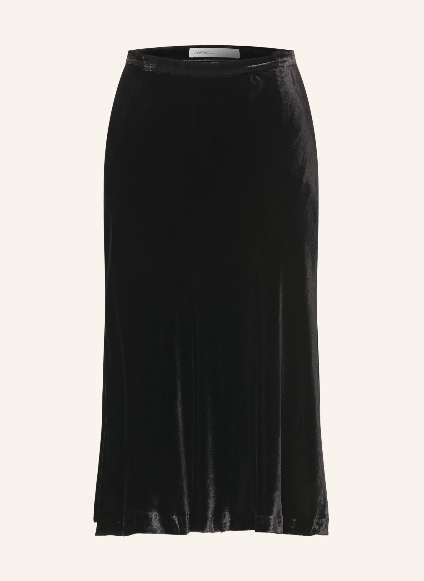 ALLSAINTS Samtrock NALIA: SCHWARZ