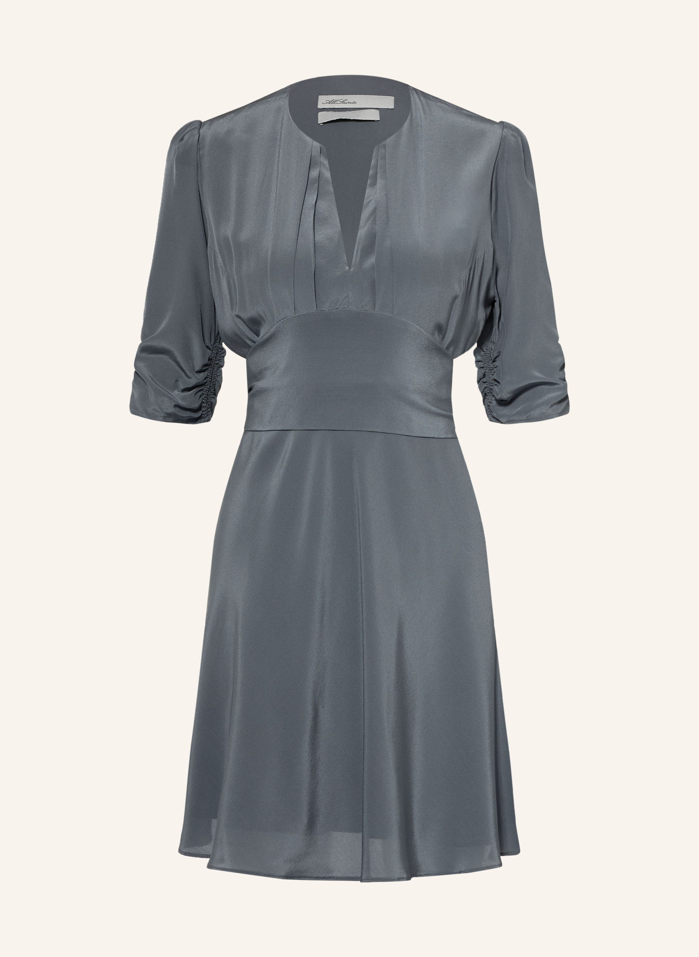 ALLSAINTS Seidenkleid ENA: BLAUGRAU