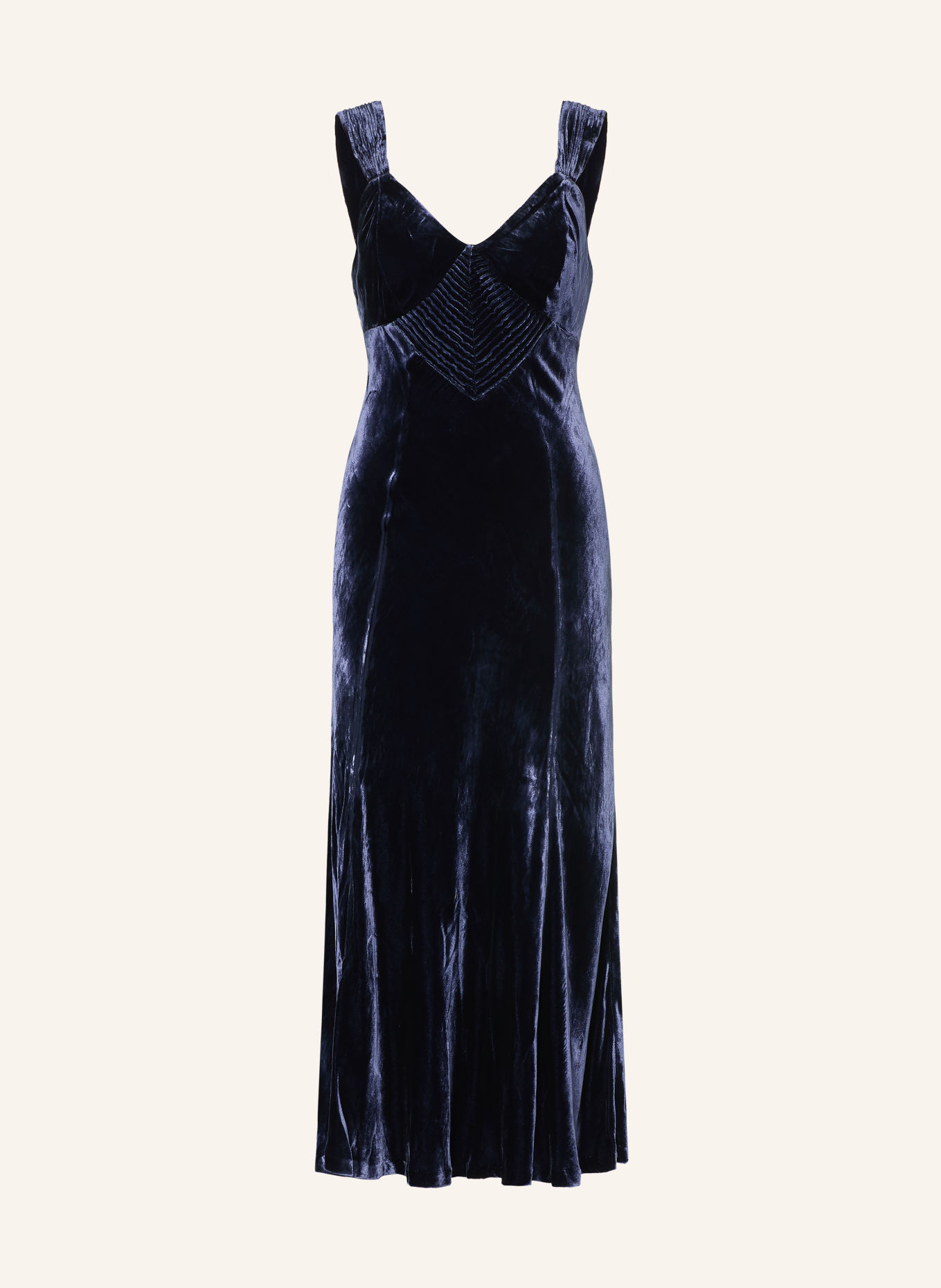 ALLSAINTS Samtkleid BERLETTA: DUNKELBLAU
