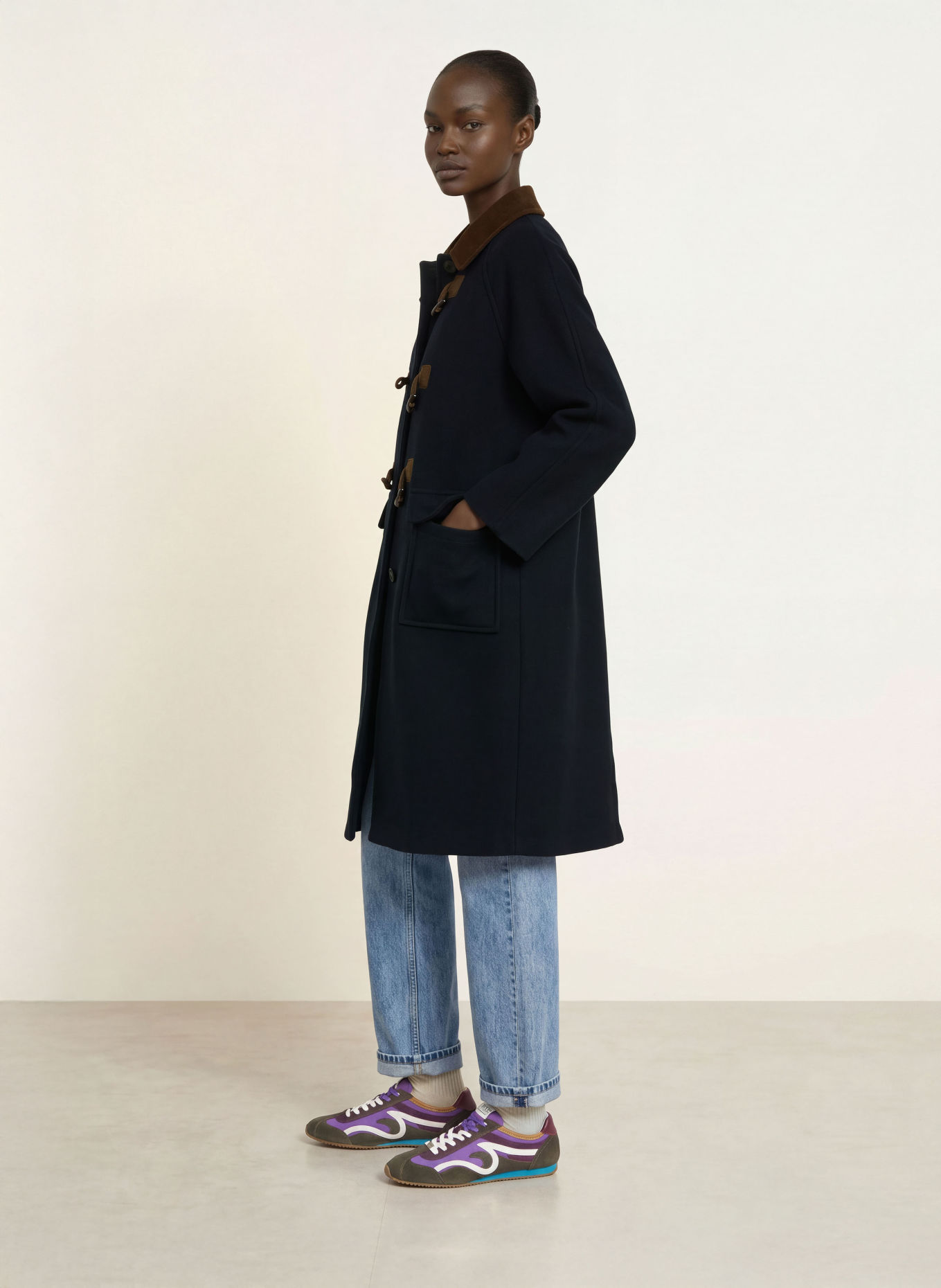 SANDRO Dufflecoat: DUNKELBLAU