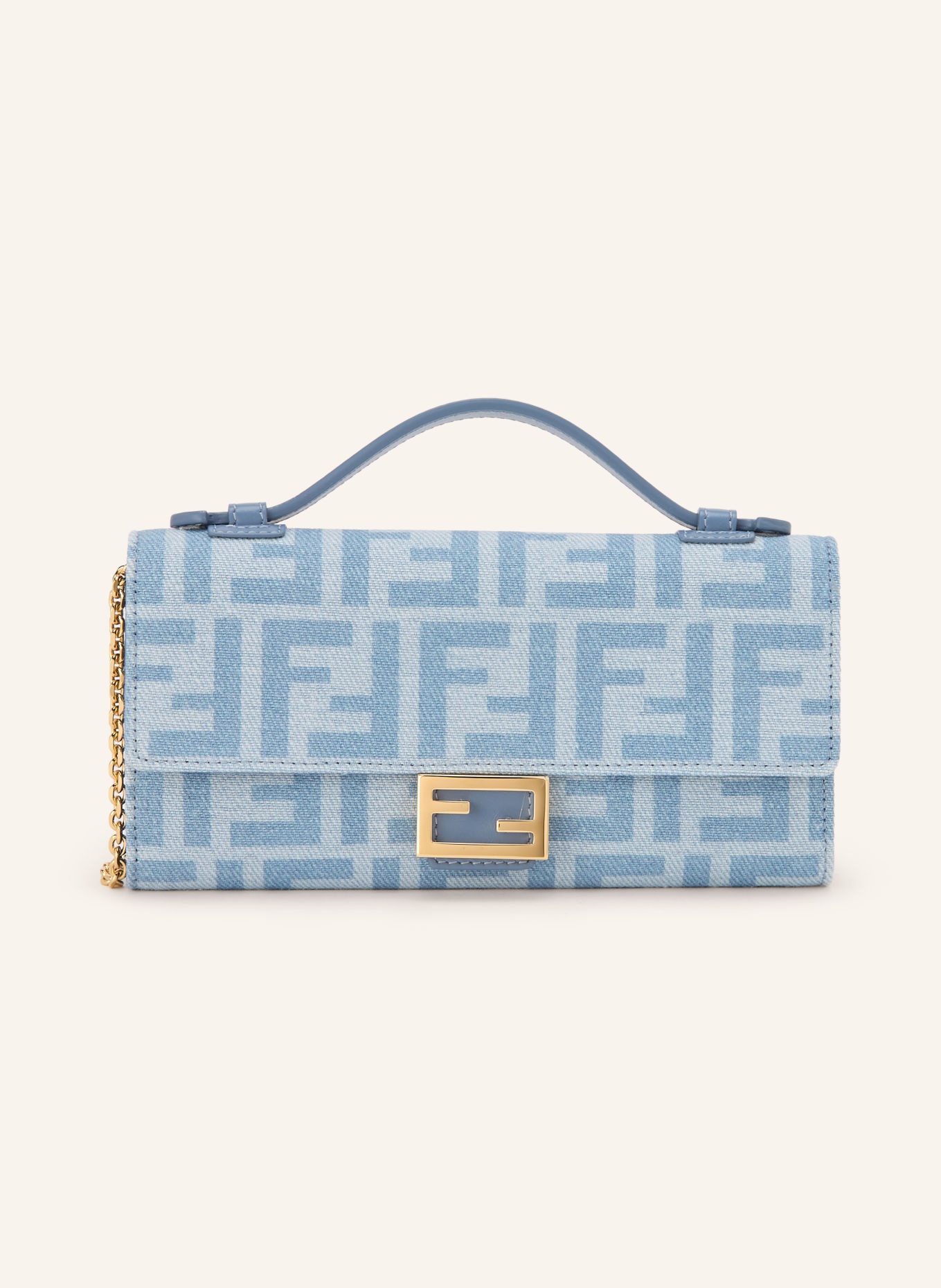 FENDI Wallet on Chain: HELLBLAU / GOLD / BLAU