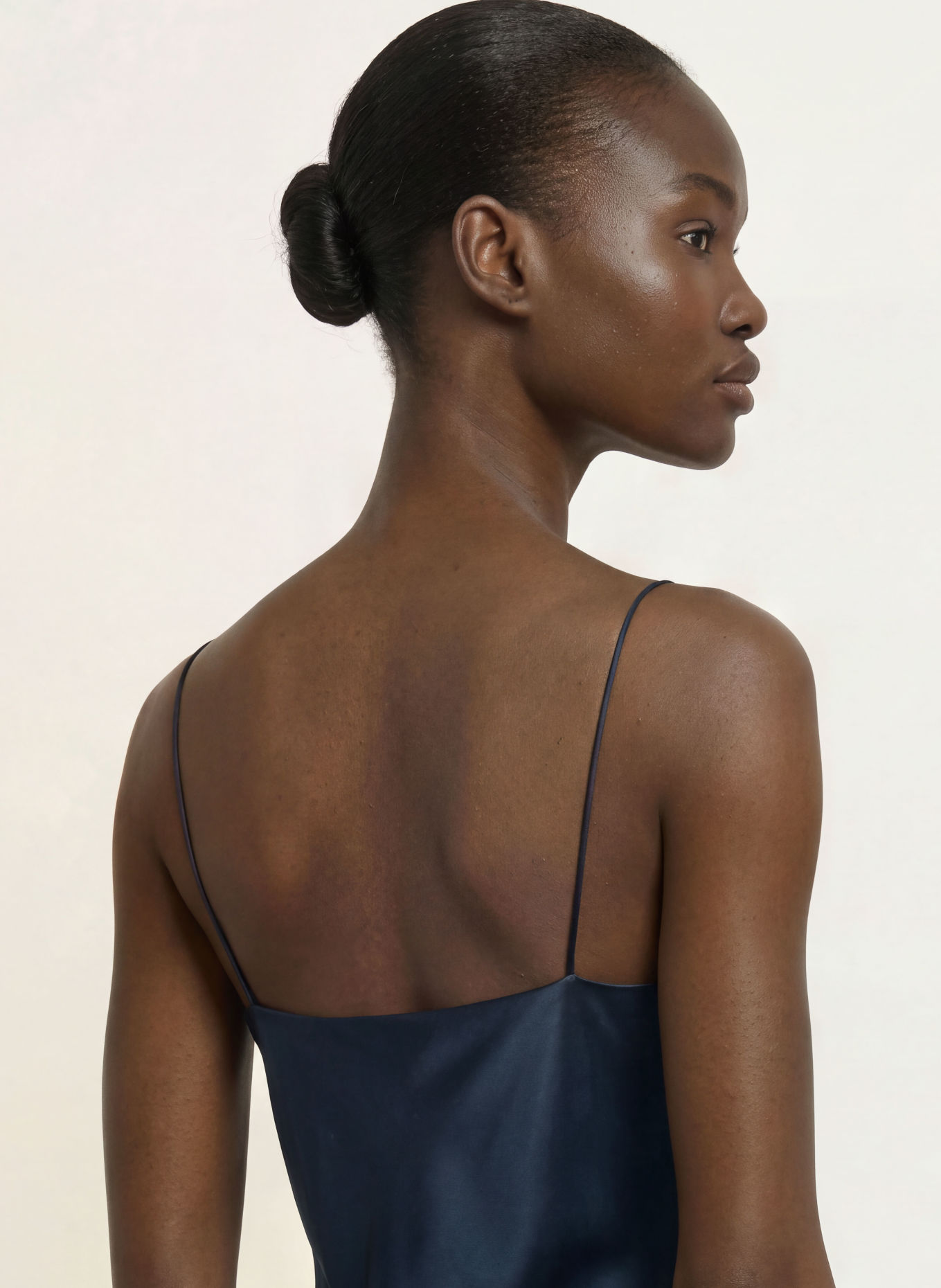 SERENITY CAROLYN Satin Dress, made of silk: BLACK