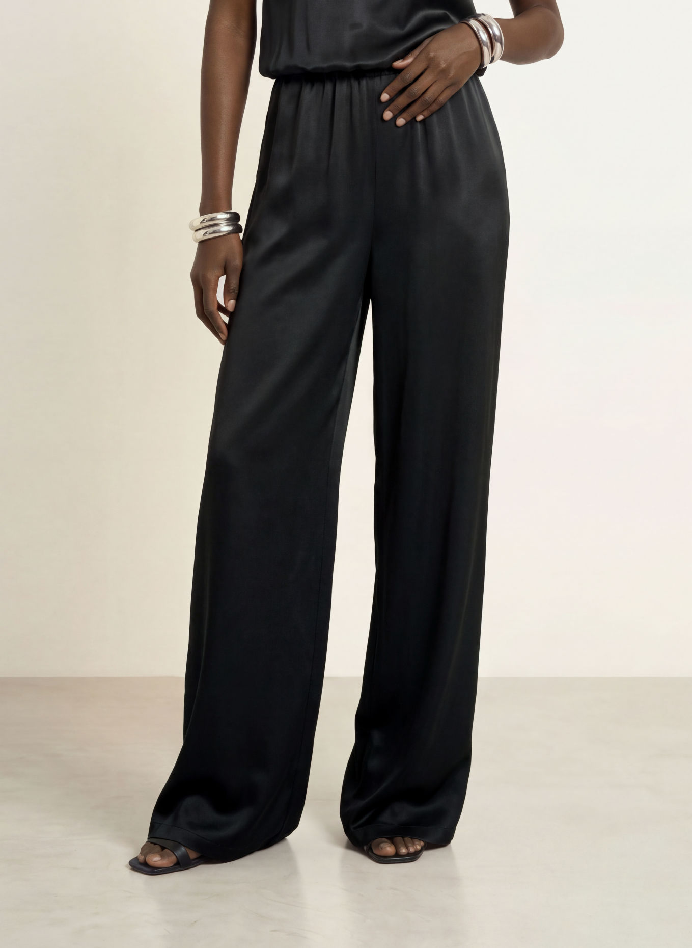 SERENITY Jumpsuit PALERMO aus Seide: SCHWARZ