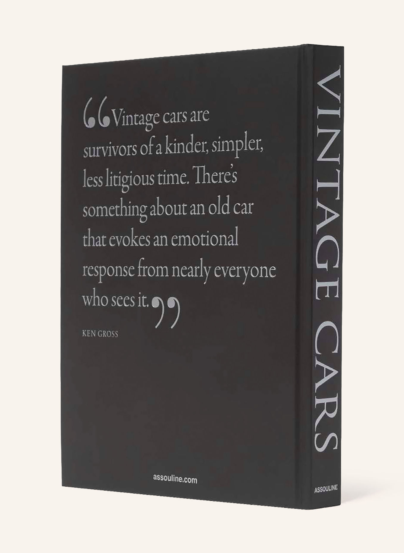 ASSOULINE Book: VINTAGE CARS (2nd Edition): BLACK / SILVER / RED