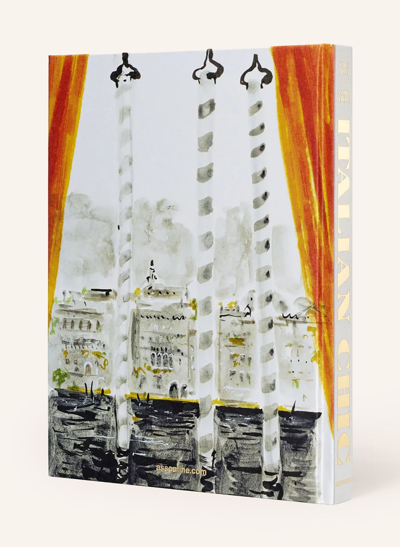 ASSOULINE Book: ITALIAN CHIC: BROWN / GOLD / DARK RED