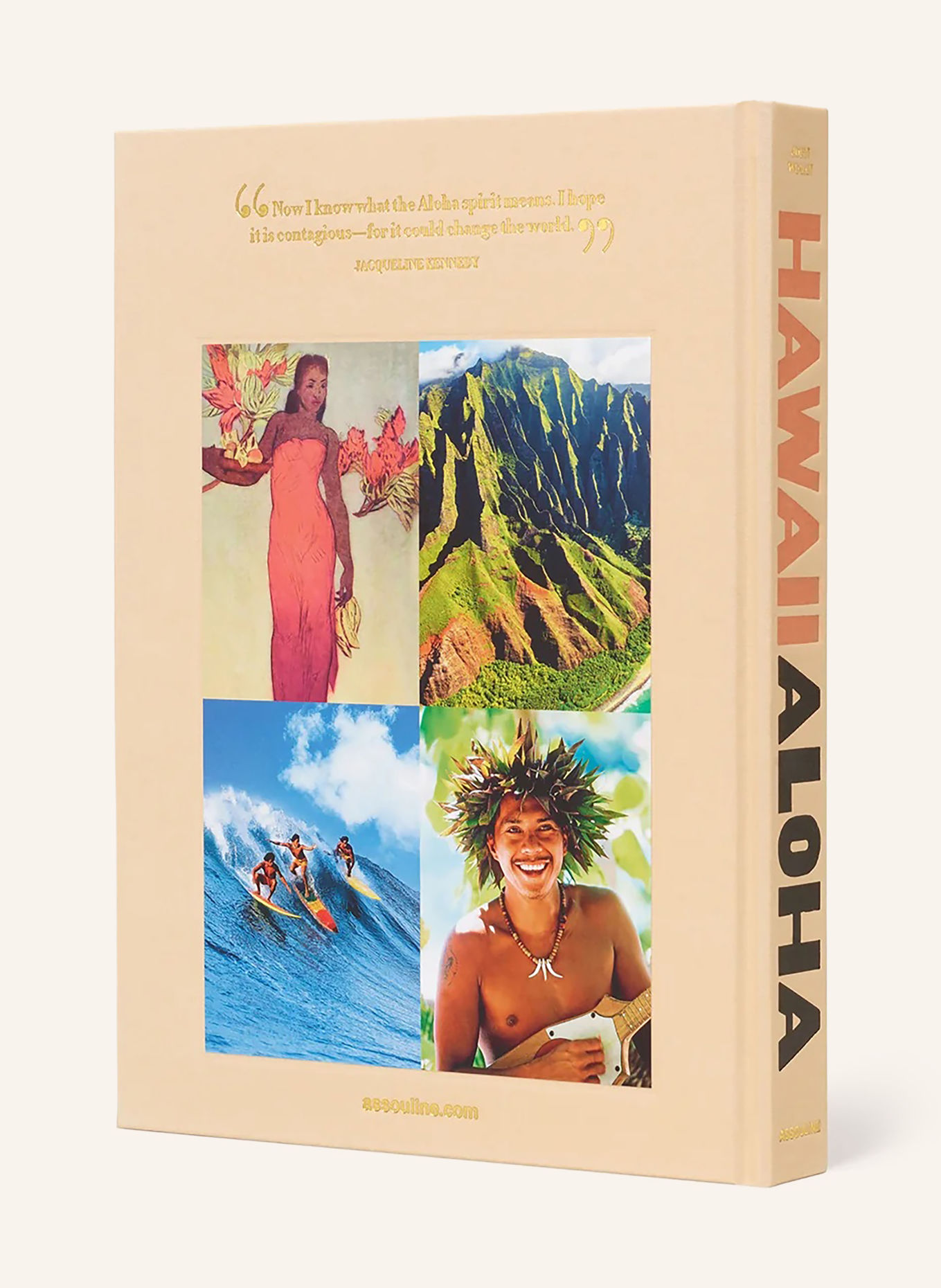 ASSOULINE Book: HAWAII ALOHA: LIGHT BLUE / GOLD / CAMEL