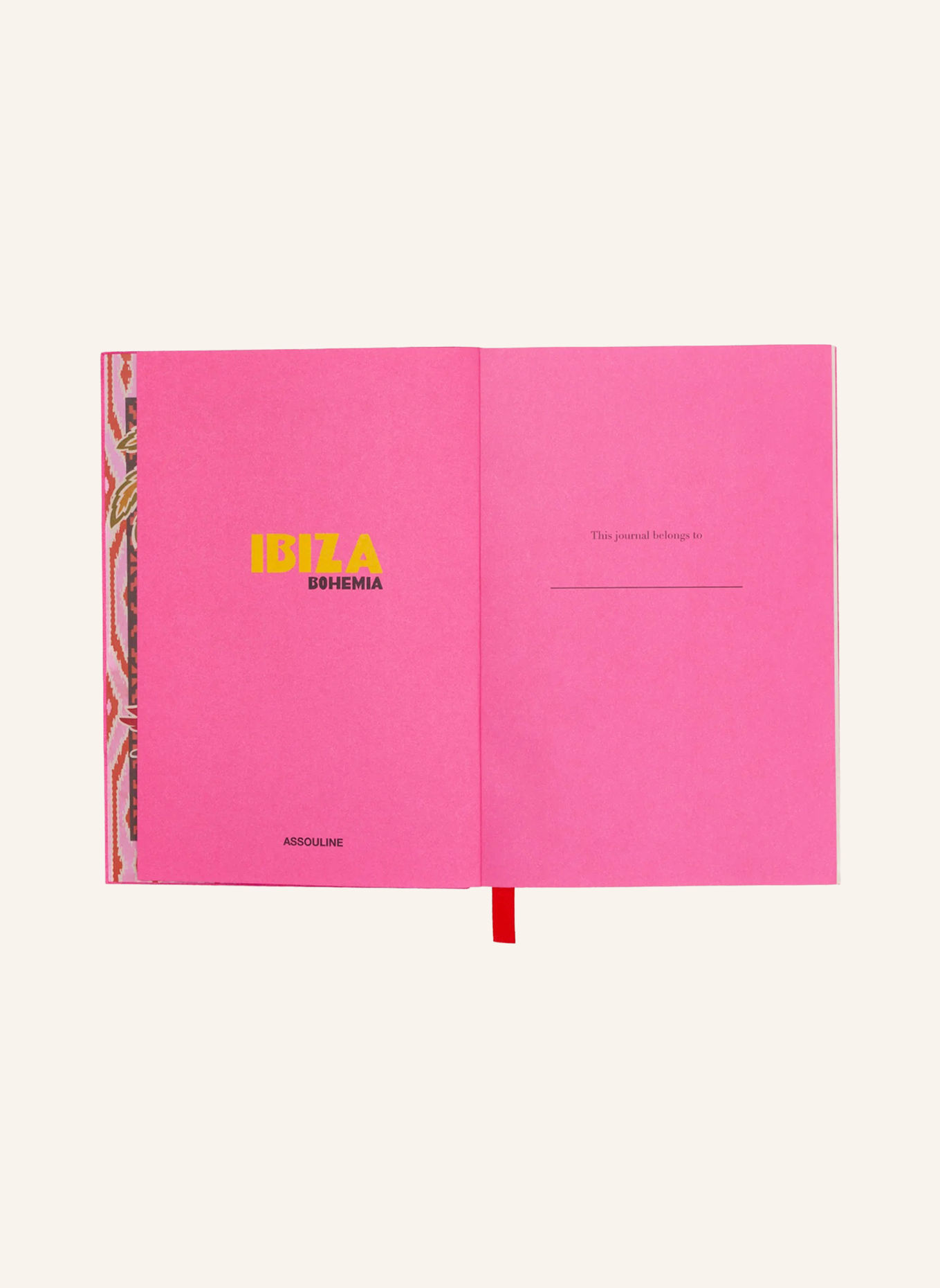 ASSOULINE Carnet IBIZA BOHEMIA: ROSE FUCHSIA / ROUGE