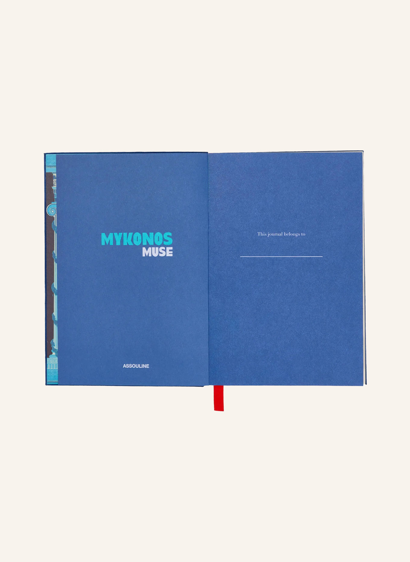 ASSOULINE Carnet MYKONOS MUSE: BLEU FONCÉ / BLEU / BLANC
