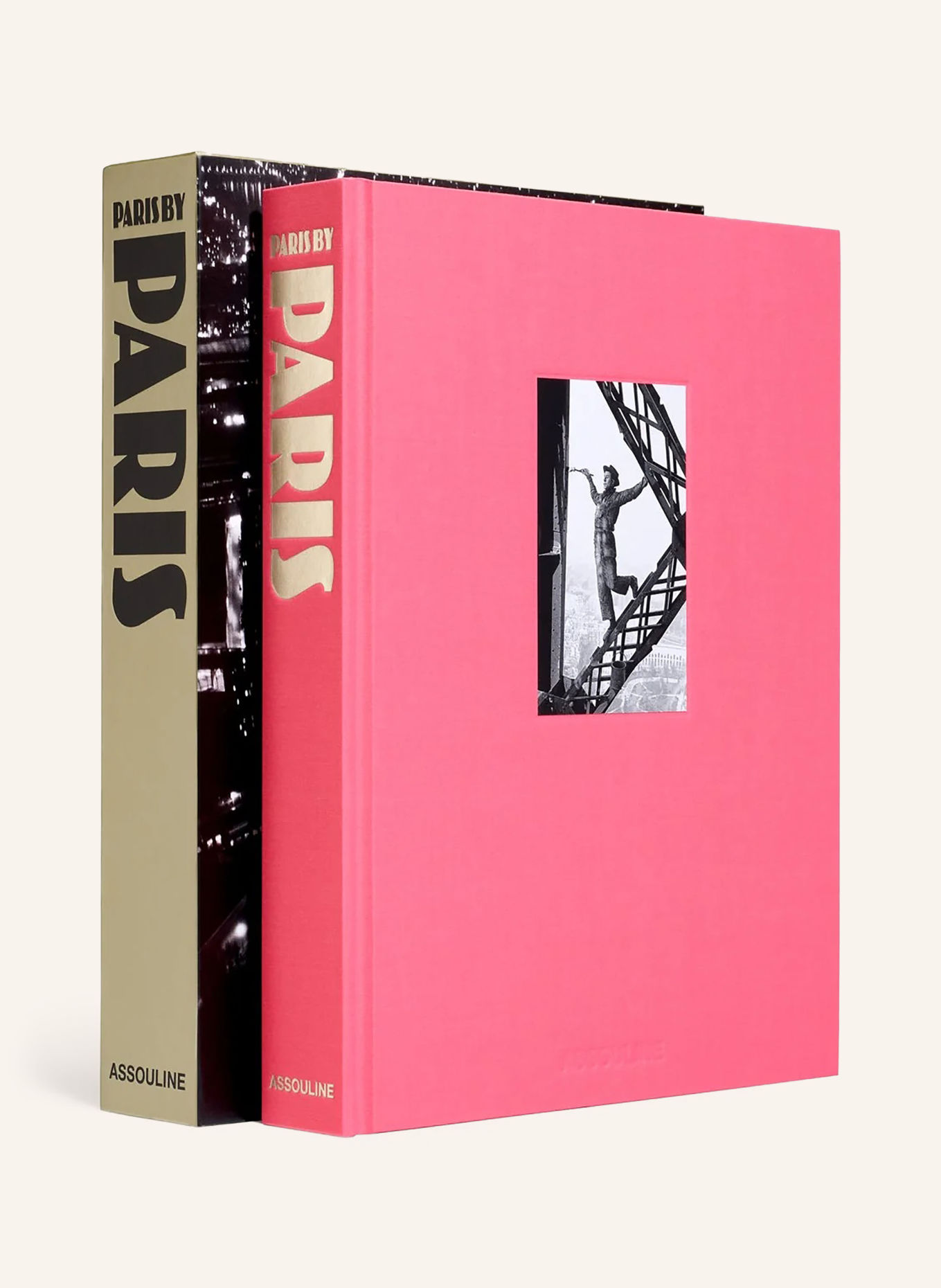 ASSOULINE Livre PARIS BY PARIS: BEIGE / OR / ROSE FUCHSIA