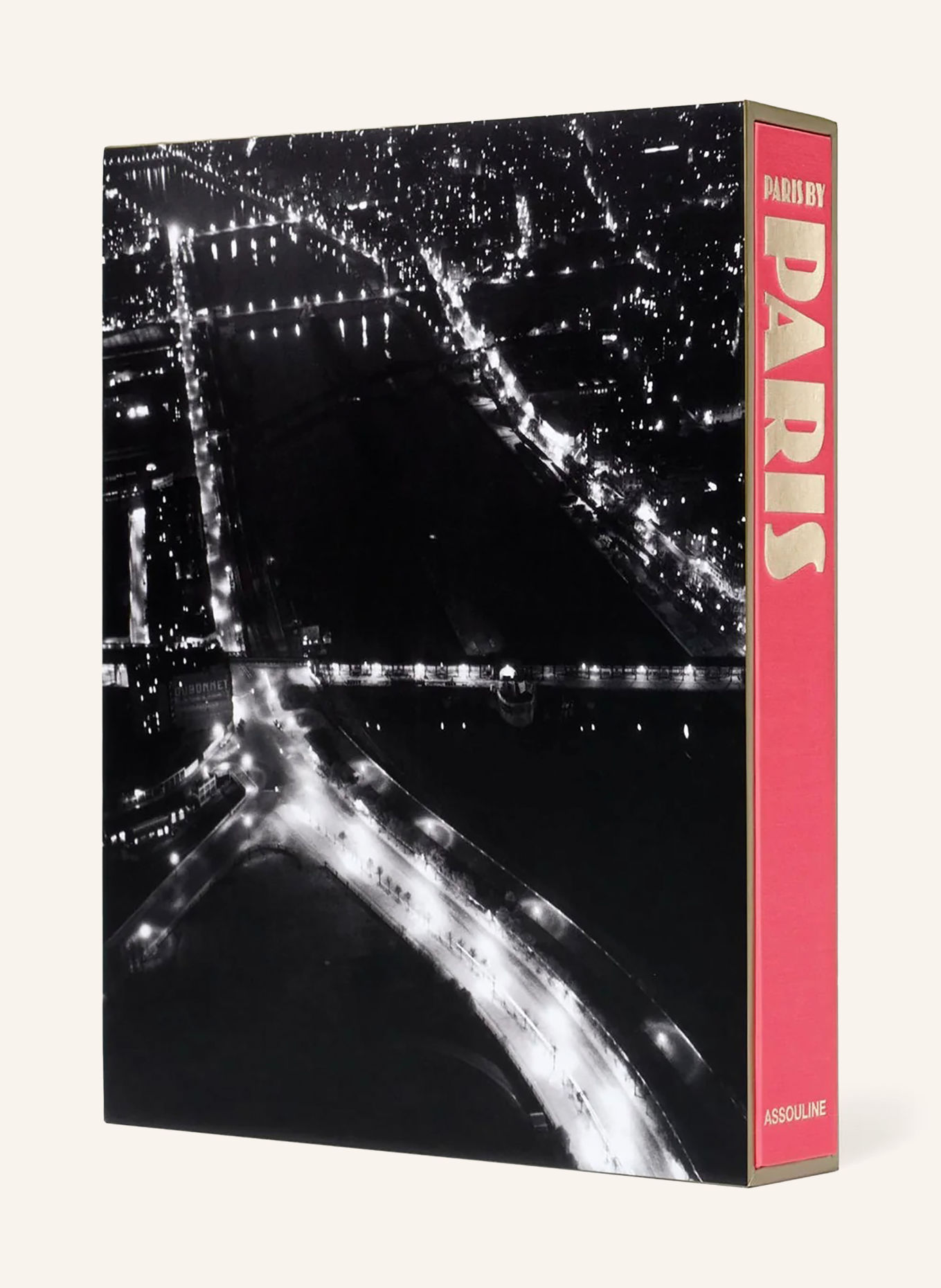 ASSOULINE Livre PARIS BY PARIS: BEIGE / OR / ROSE FUCHSIA
