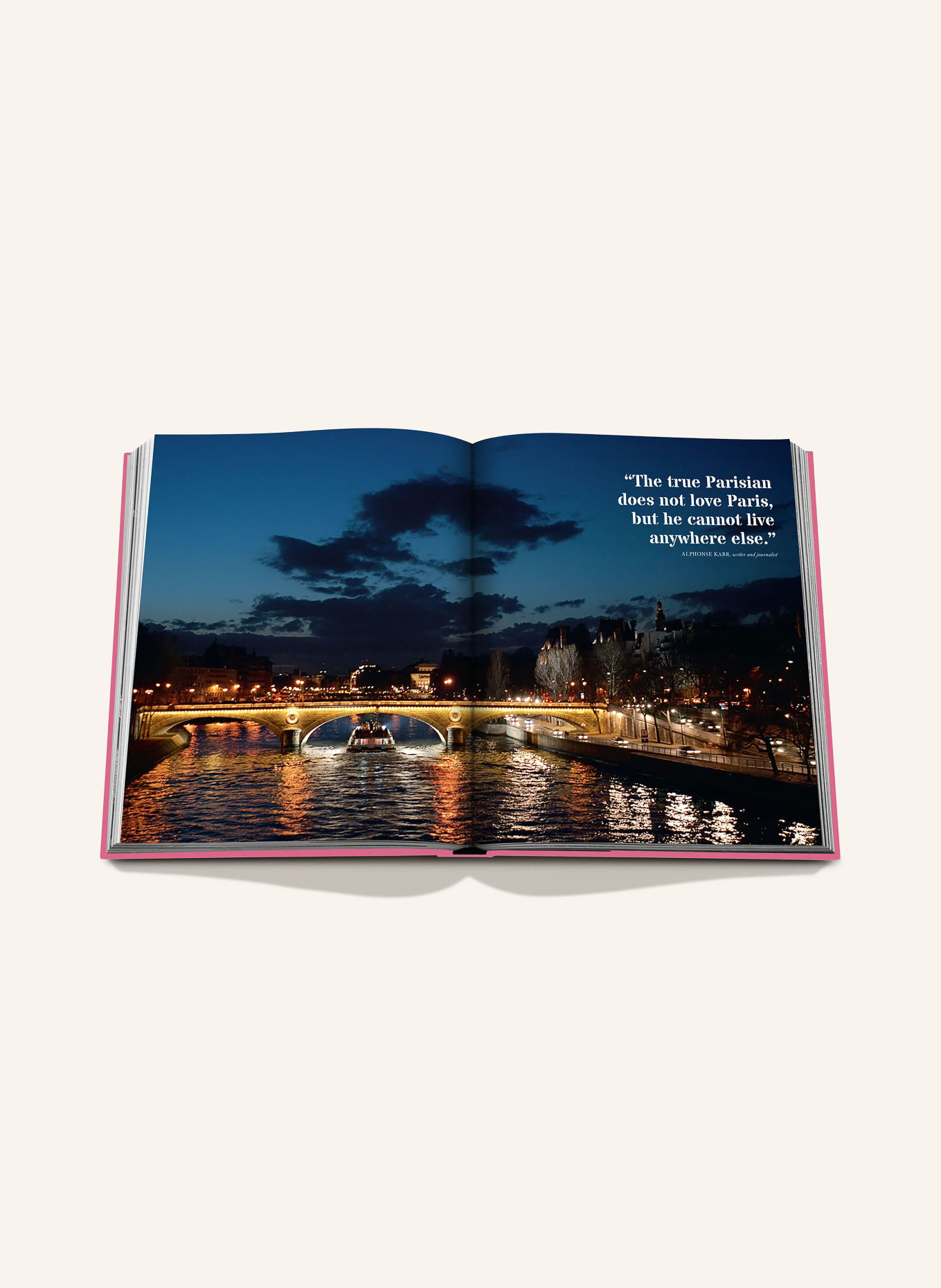 ASSOULINE Livre PARIS BY PARIS: BEIGE / OR / ROSE FUCHSIA