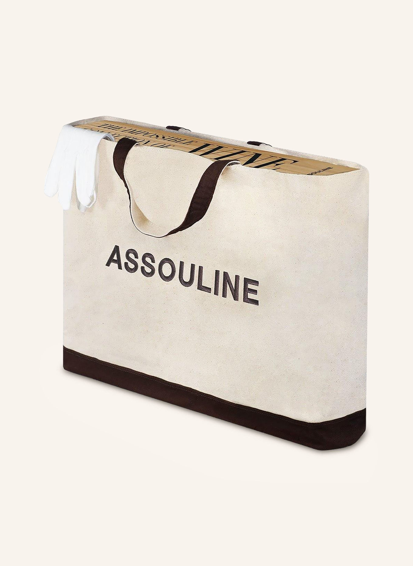 ASSOULINE Book: THE IMPOSSIBLE COLLECTION OF WINE: LIGHT BROWN / CREAM / LIGHT RED