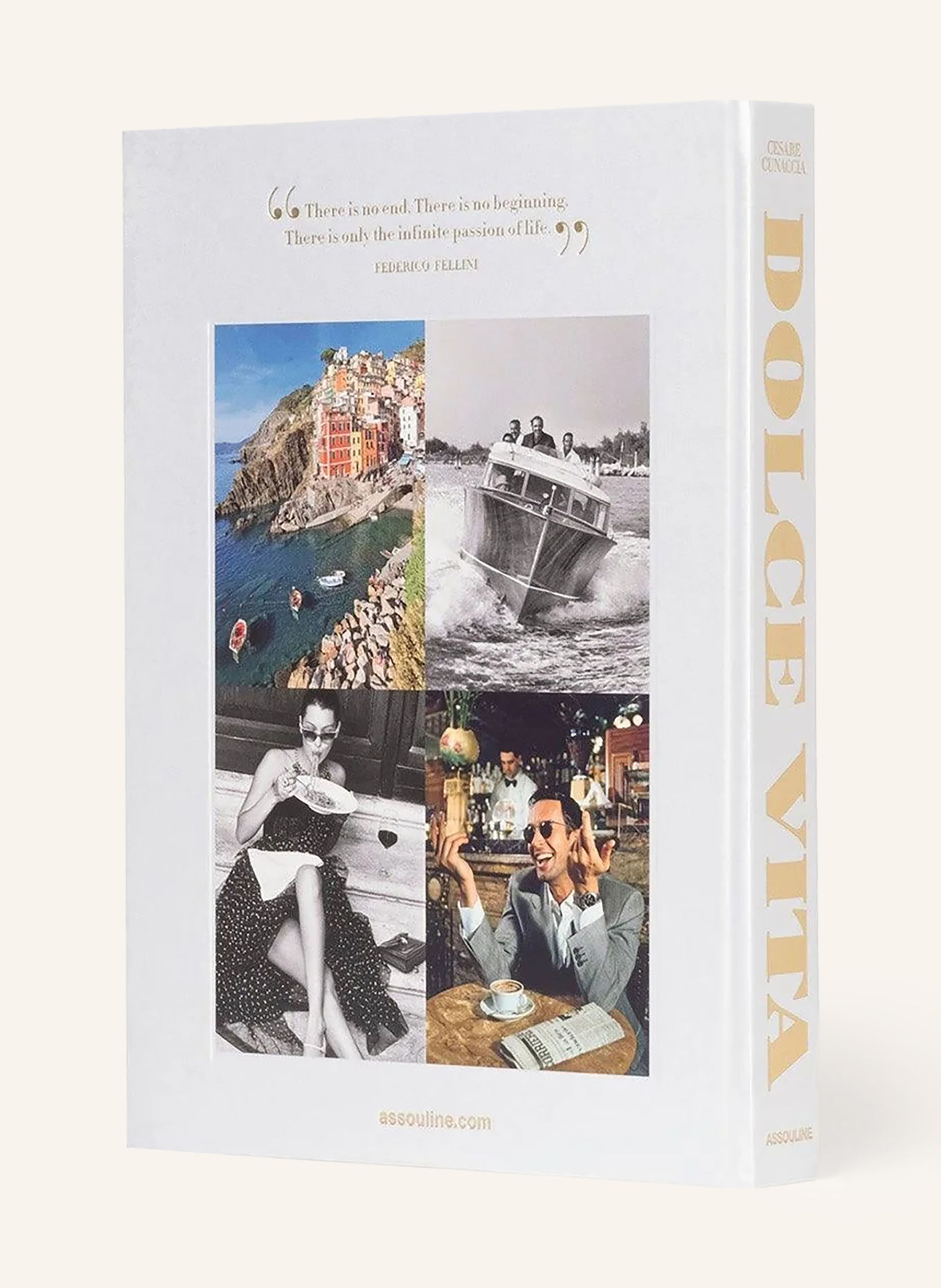 ASSOULINE Book: DOLCE VITA: LIGHT GRAY / GOLD / RED
