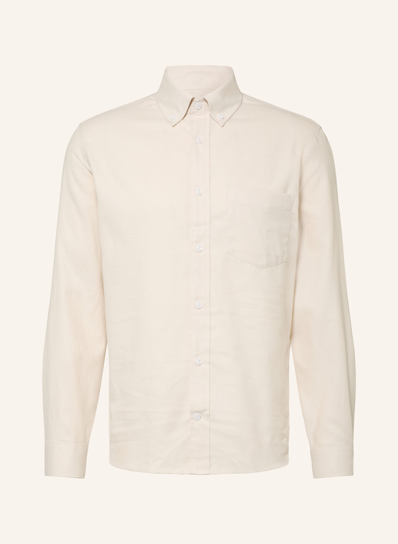 REISS HUNT Flannel Shirt, Extra Slim Fit: LIGHT BROWN