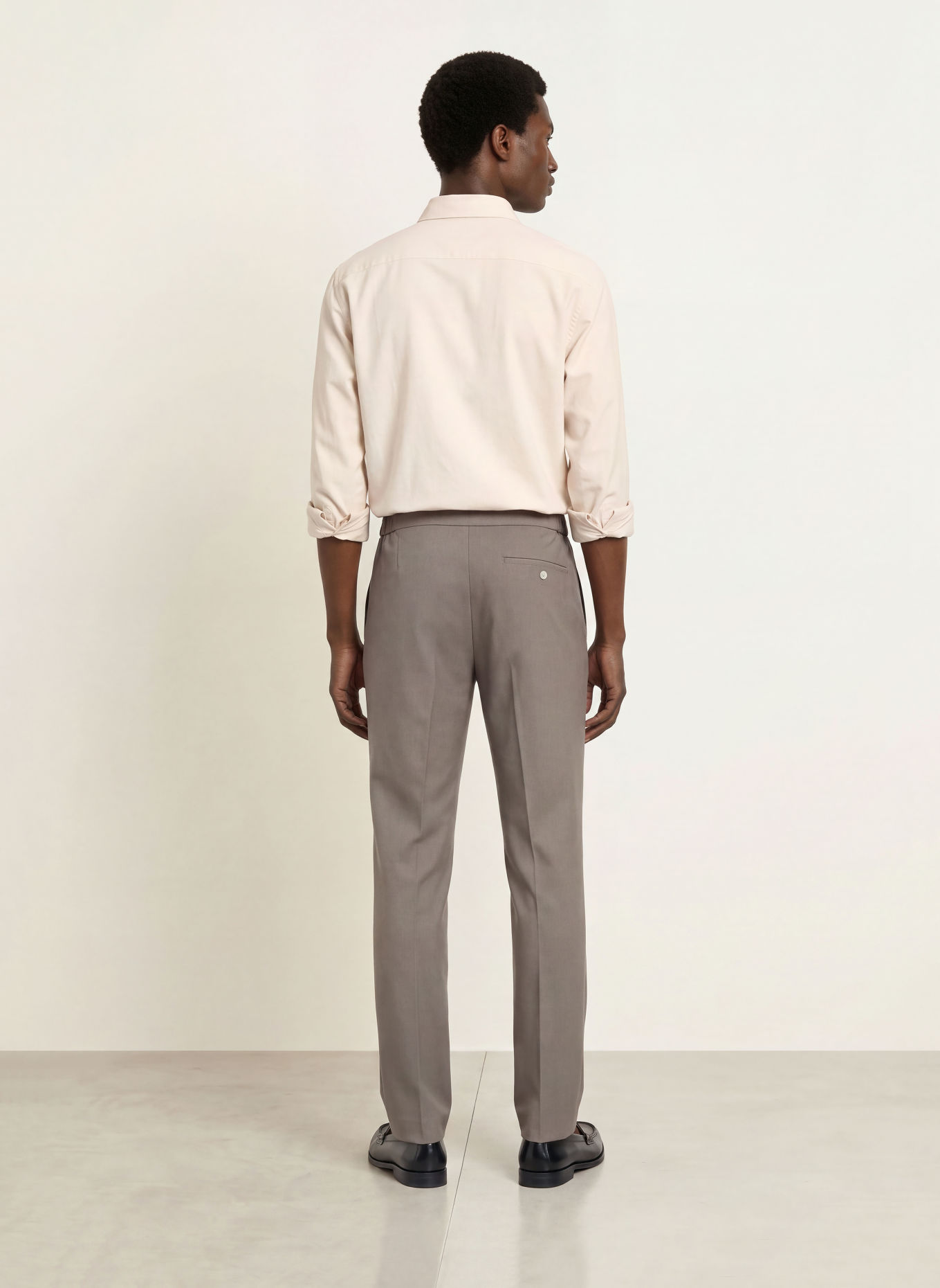 REISS HUNT Flannel Shirt, Extra Slim Fit: LIGHT BROWN