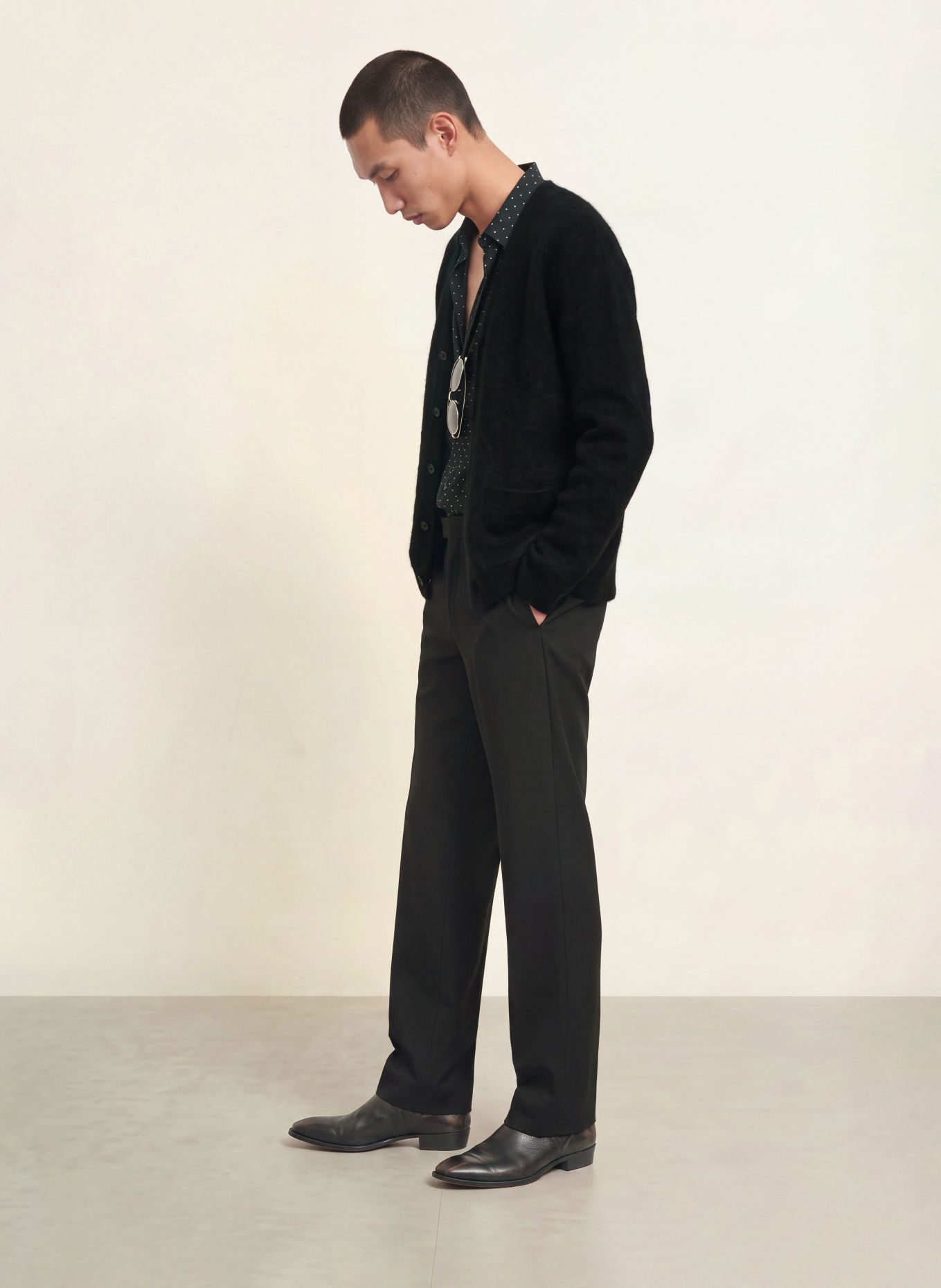 ALLSAINTS Strickjacke WULF: SCHWARZ