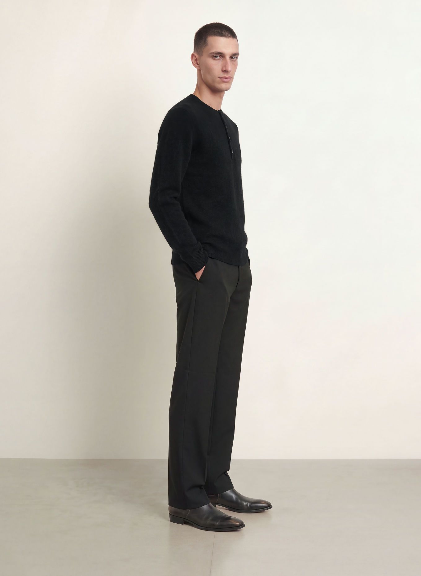 ALLSAINTS WULF Sweater: BLACK