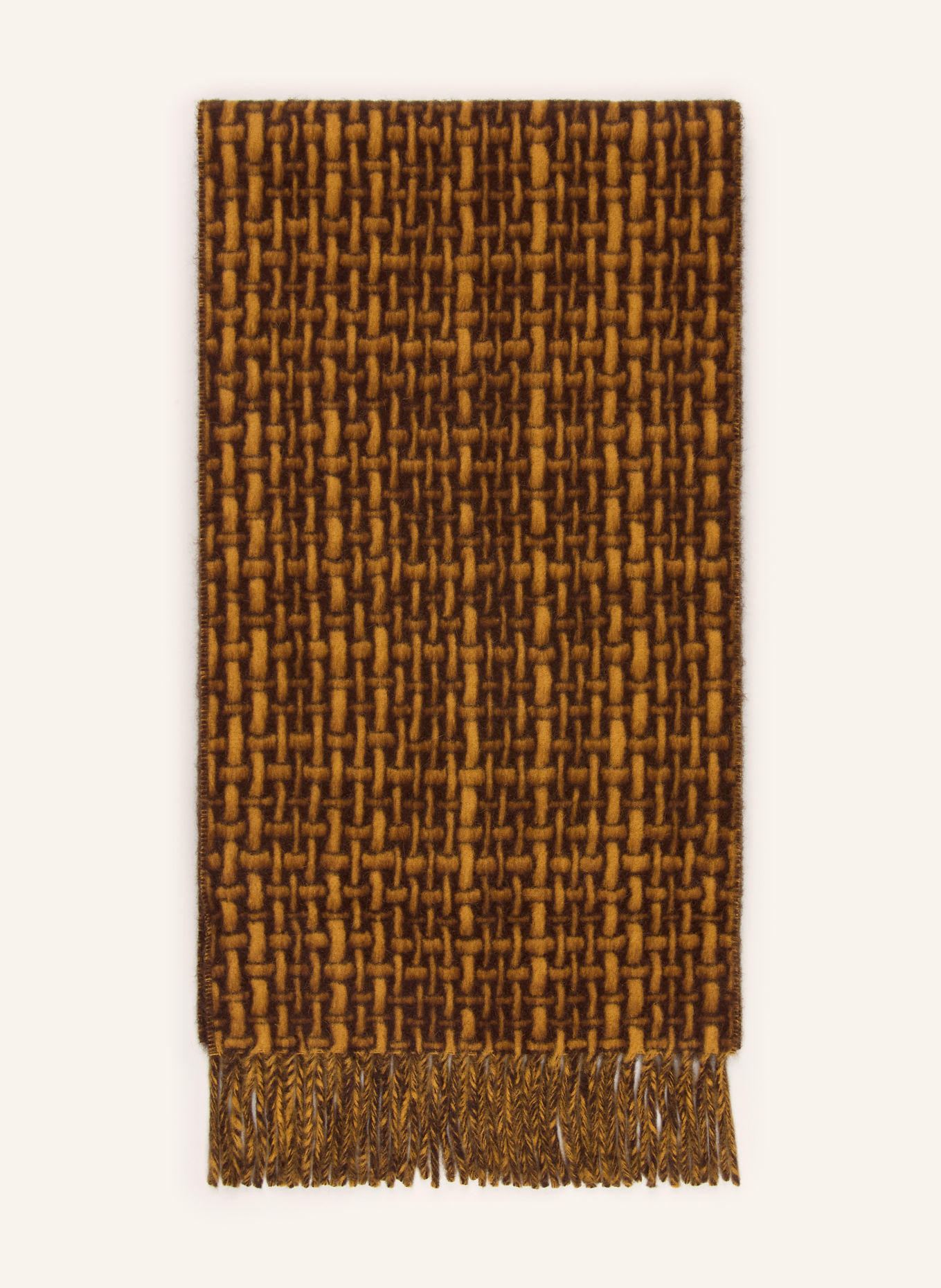 SANDRO Schal: DUNKELBRAUN / COGNAC