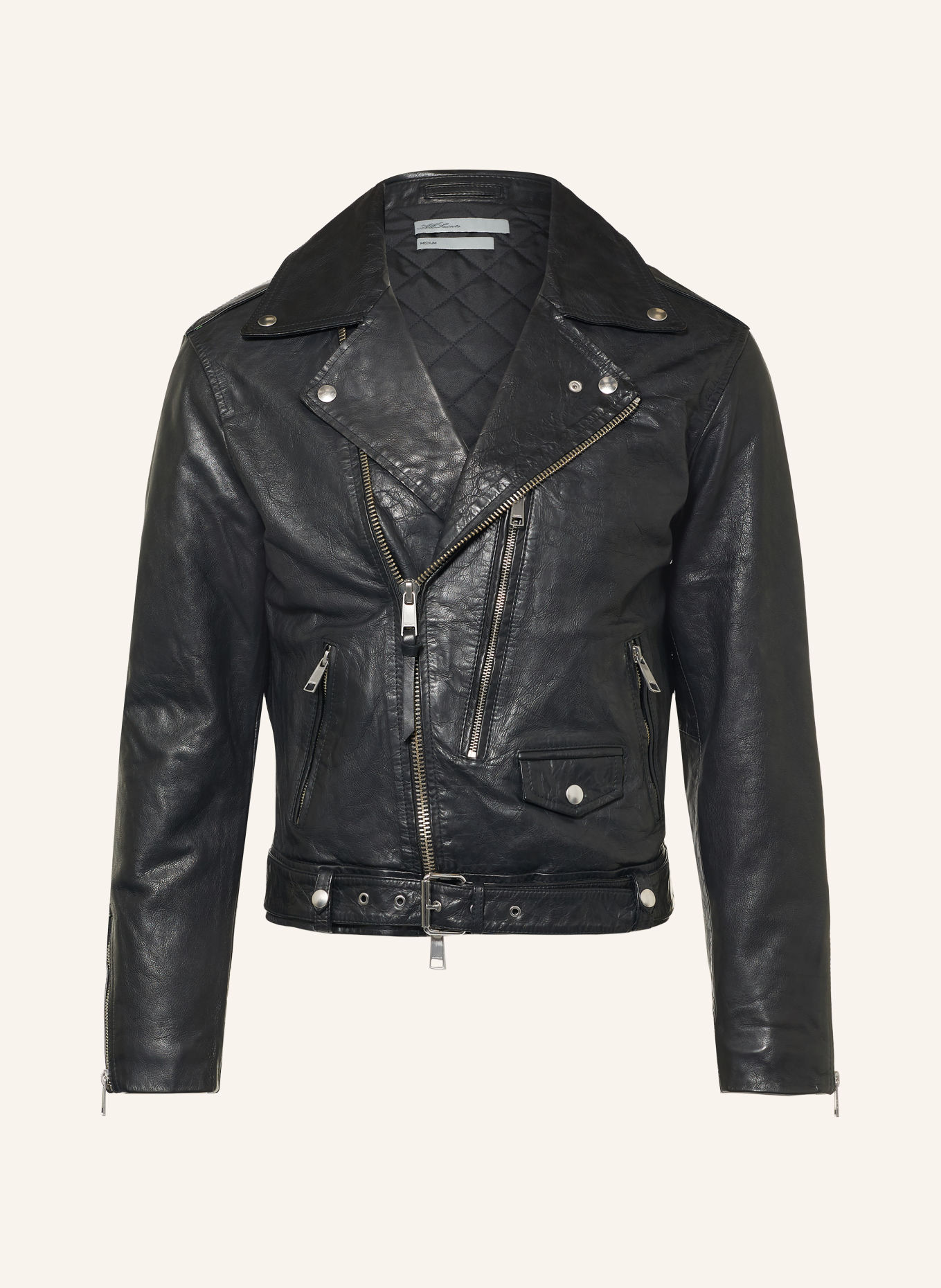 ALLSAINTS Leren jas NEO BIKER: ZWART